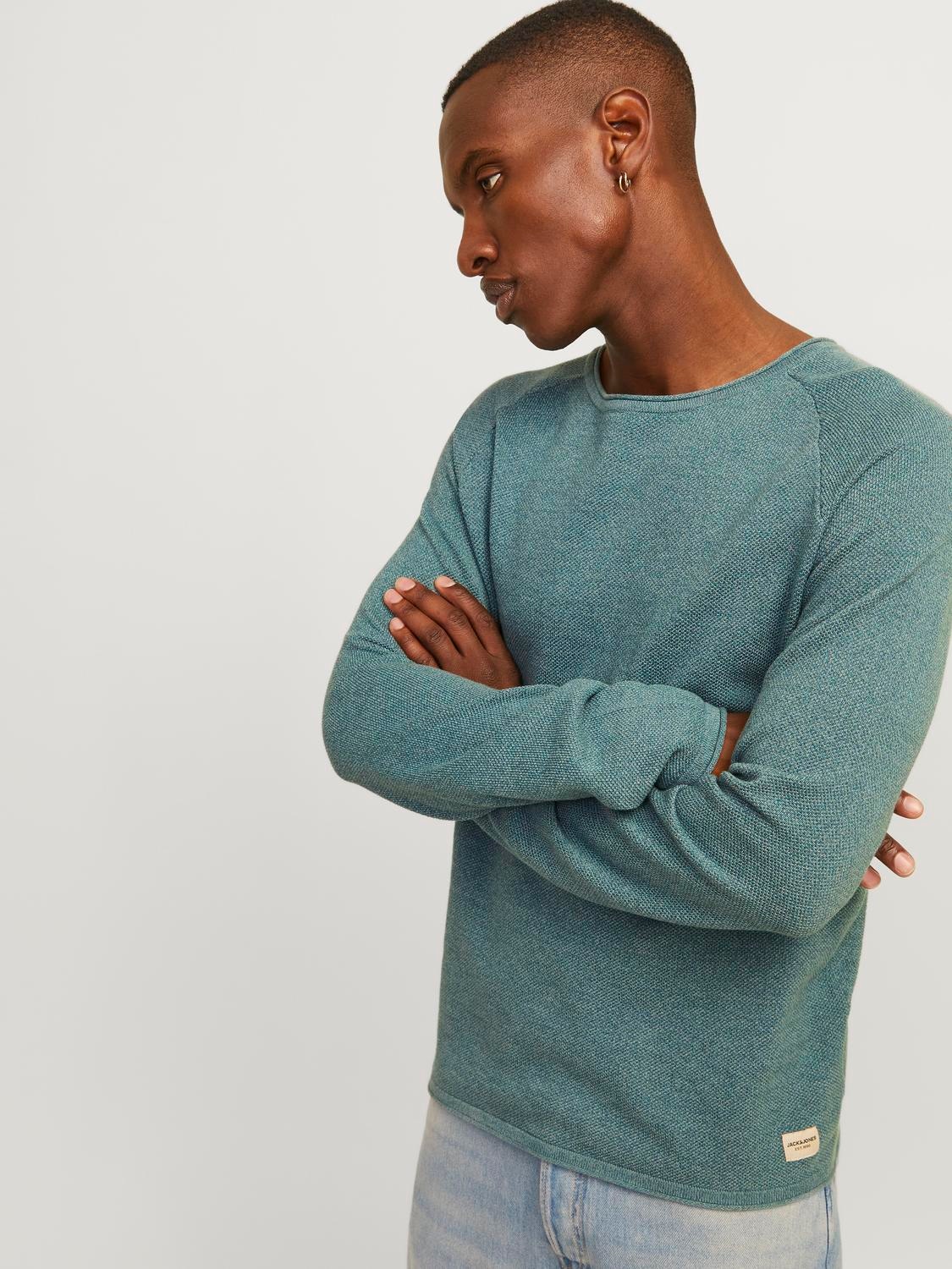 Jack & Jones Rundhalspullover "JJEHILL KNIT CREW NECK NOOS", aus Strukturst günstig online kaufen