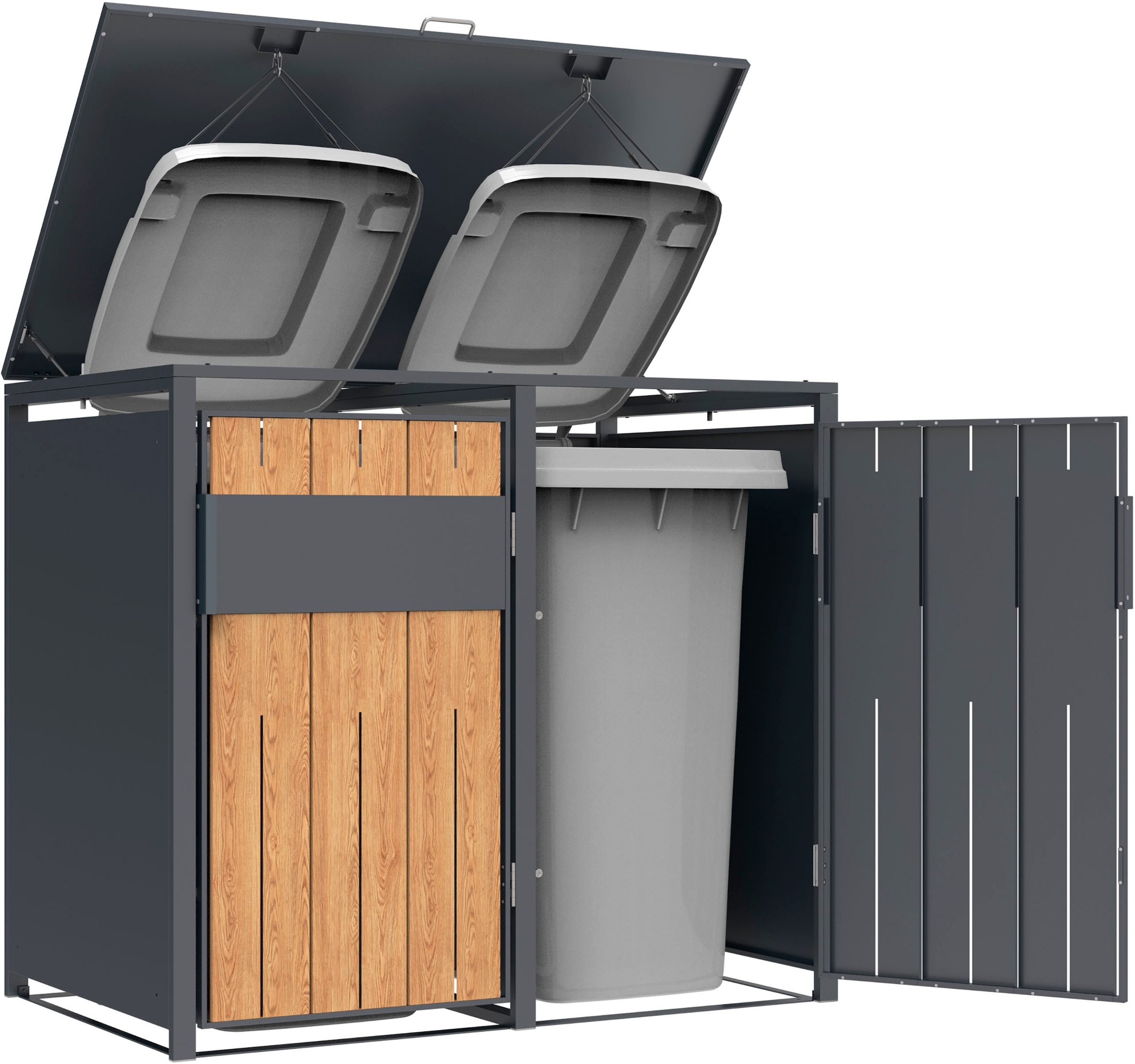 WESTMANN Mülltonnenbox »Varius 2« BxTxH: 132x80x116 cm, für 2x240 L Mülltonnen