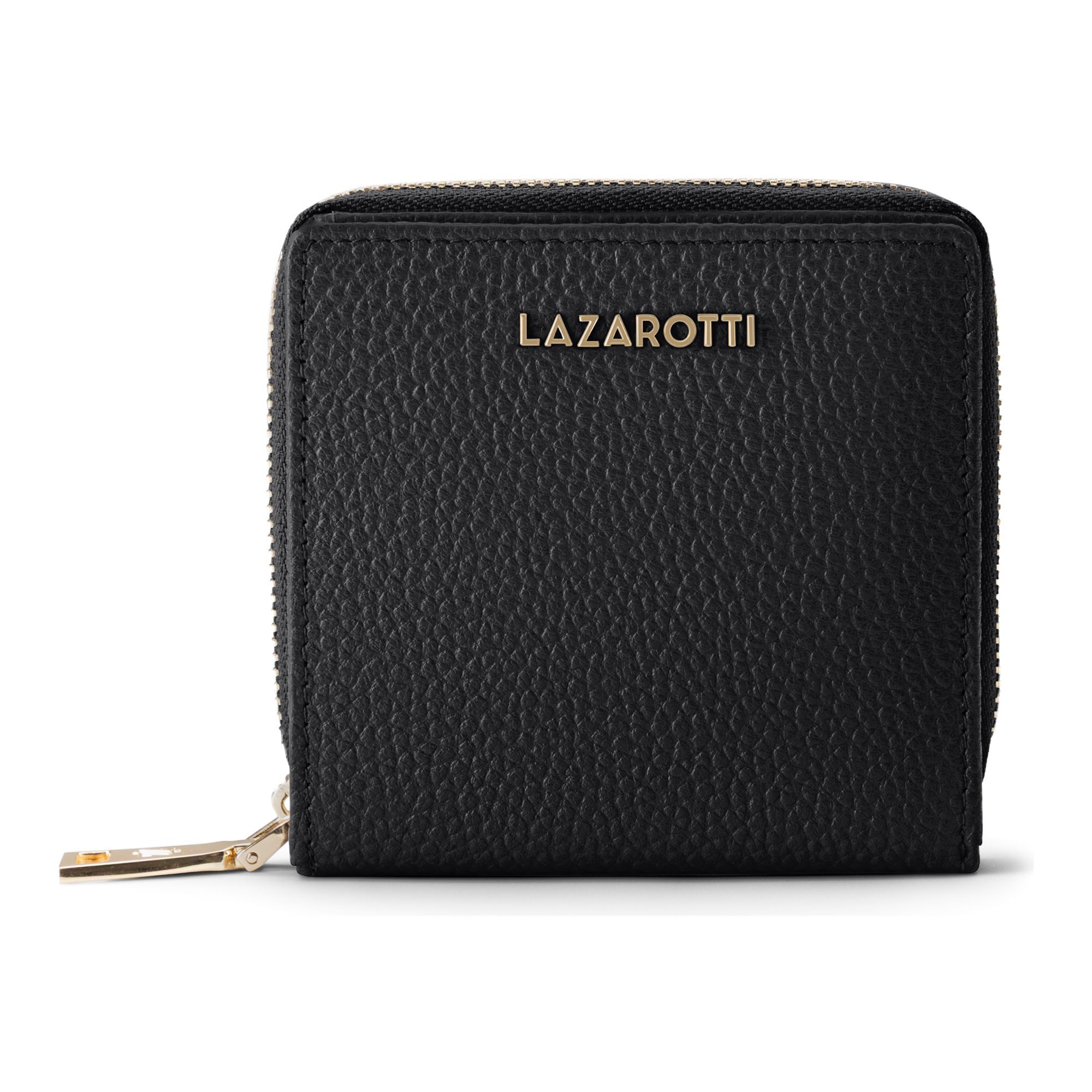Lazarotti Geldbörse "Bologna Leather Medium Zip-Around Geldbörse Leder 10 cm"