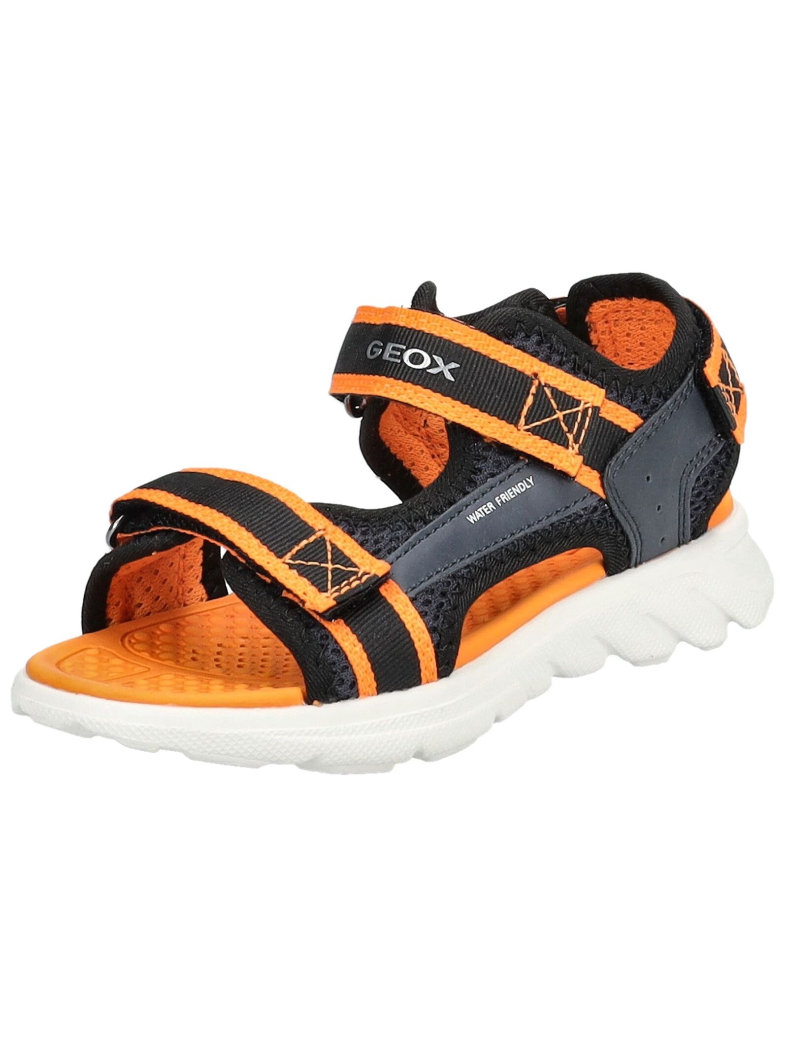 GEOX Kinder Sandale "Geox Sandalen Lederimitat/Mesh", Gr. 29, orange, Lederimitat, Textil, Schuhe