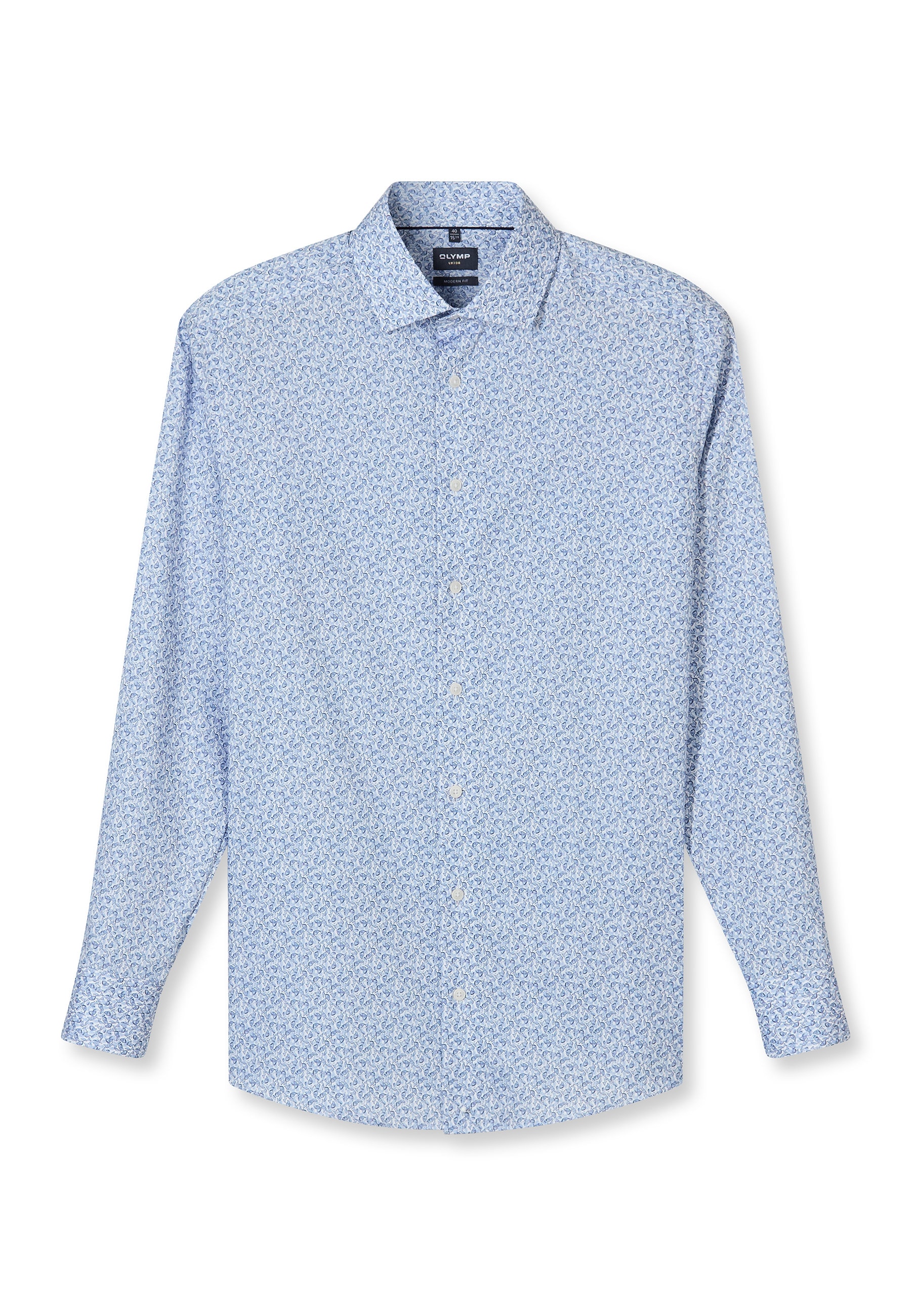 OLYMP Luxor Modern Fit Herrenhemd Blau 39 9