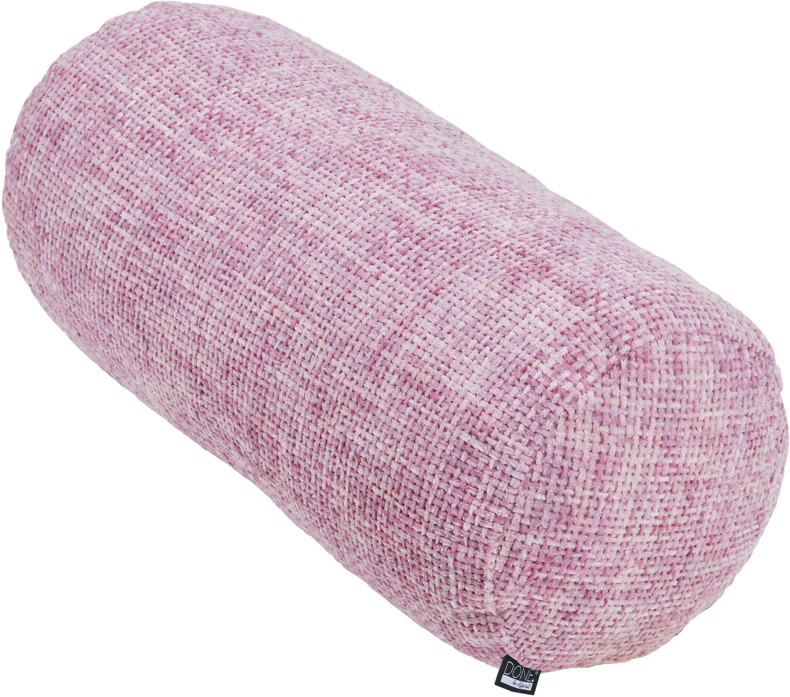 Nackenrollenbezug DONE., B:22cm H:10cm L:50cm, rosa, Polyester, Polyester, Kissenbezüge, "Twist", Geflochtene Optik