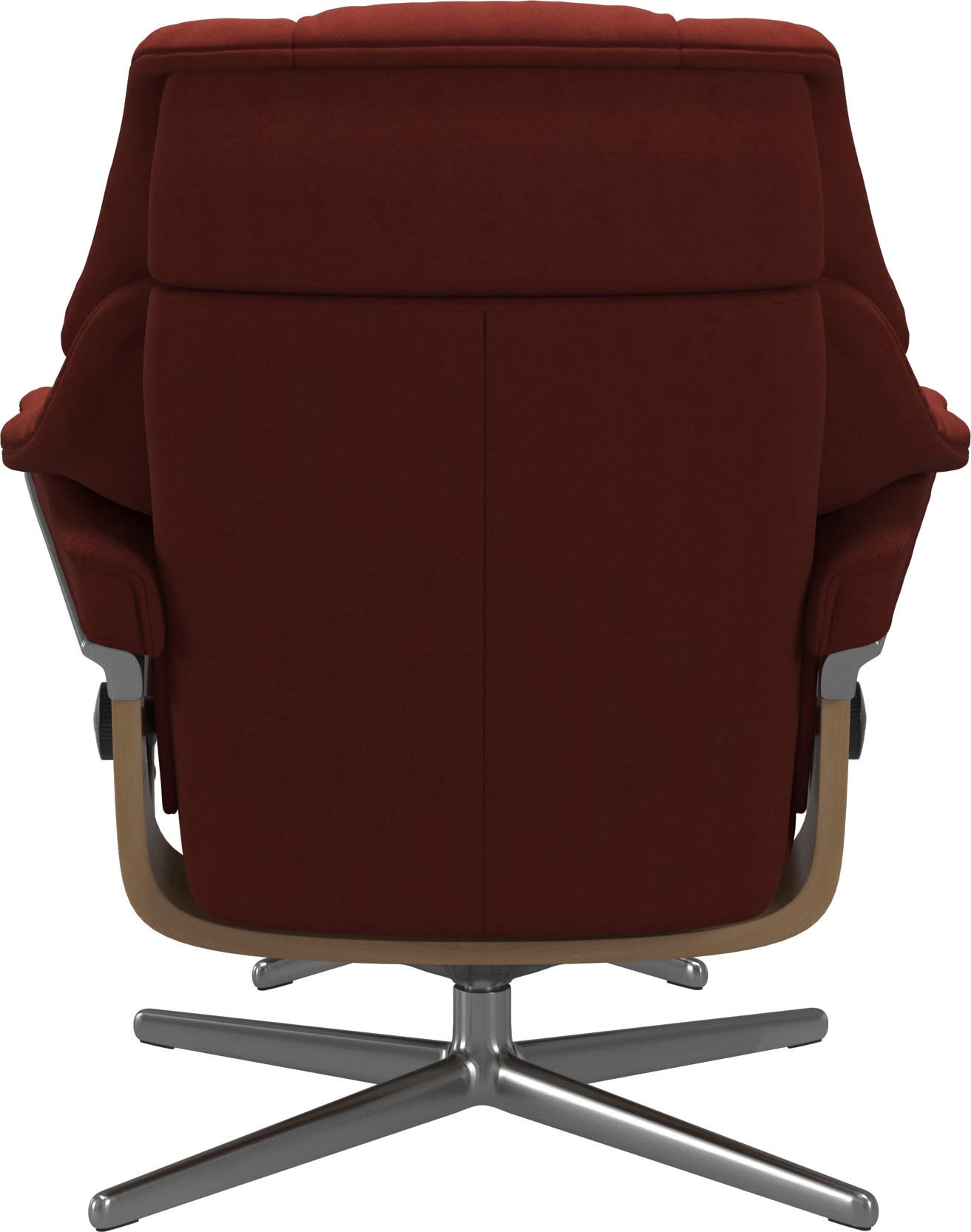 Thumbnail - Stressless Relaxsessel "Reno" Set, Relaxsessel mit Hocker, mit Hocker, mit Cross Base, Größe S, M & L, Holzakzent Eiche