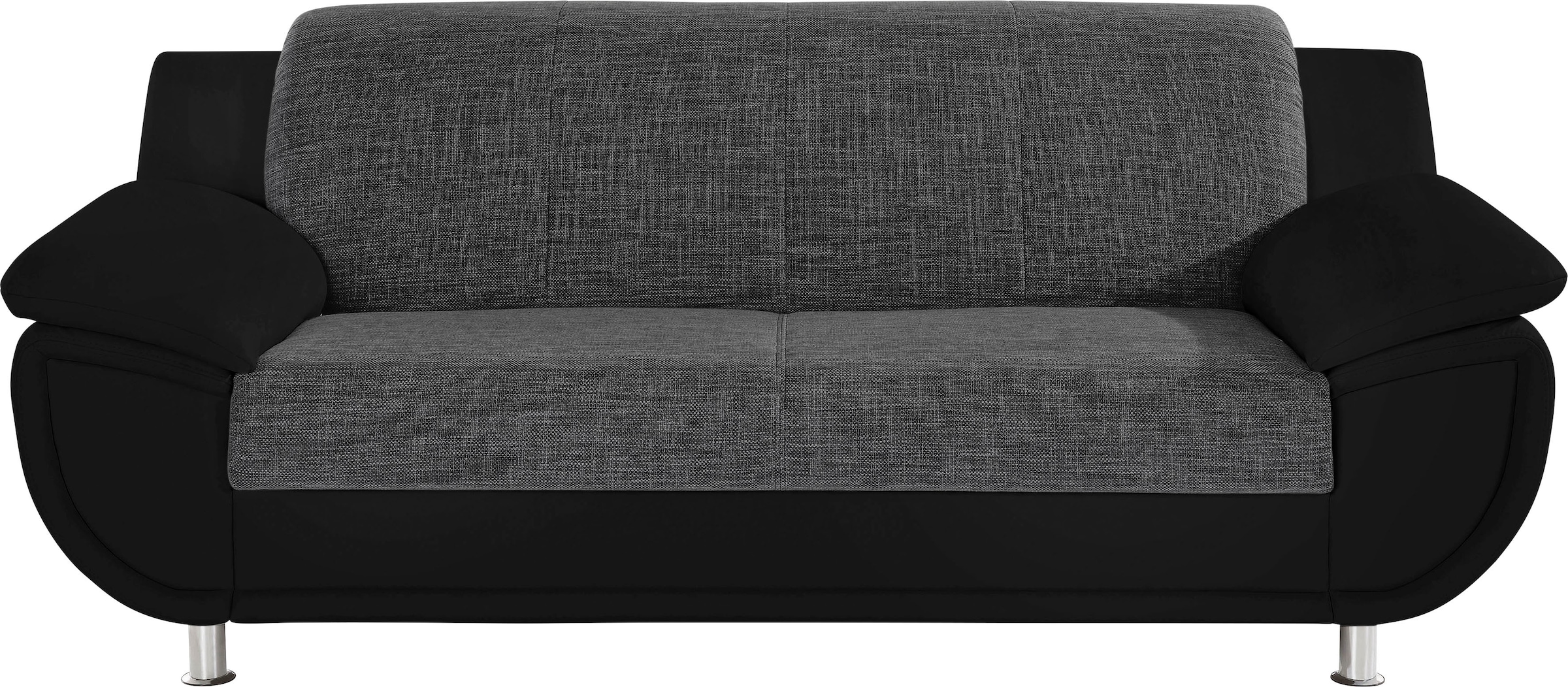 TRENDMANUFAKTUR 3-Sitzer "Rondo 3, zeitlos und modern, bequem, Materialmix, Breite 207cm" wahlweise mit Federkern, extrabreite Armlehnen zum Relaxen