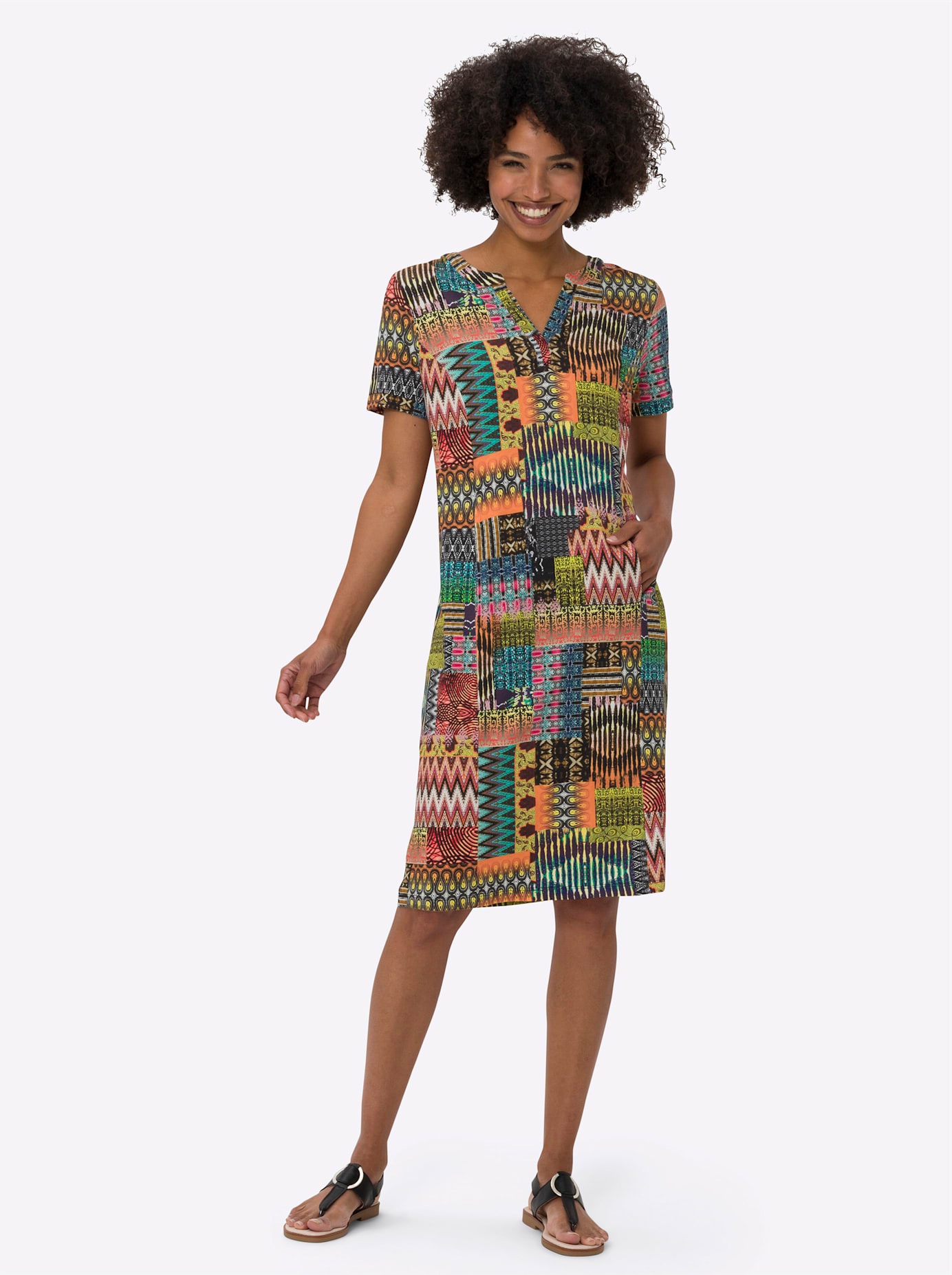 heine Jerseykleid "Jersey-Kleid" Eingrifftaschen günstig online kaufen