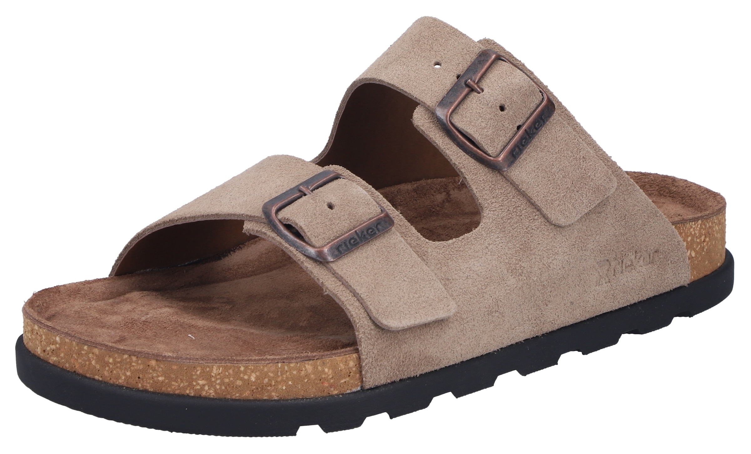 Rieker Pantolette  Sommerschuh, Strandschuh, Hausschuh mit bequemem Fußbett