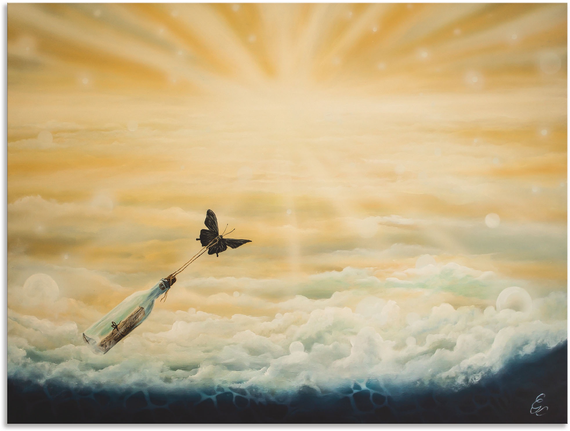 Artland | (1 Wandbild Wandaufkleber Himmelsbilder, Leinwandbild, als Worte«, bestellen BAUR Größen oder versch. in Alubild, »Beflügelte St.), Poster