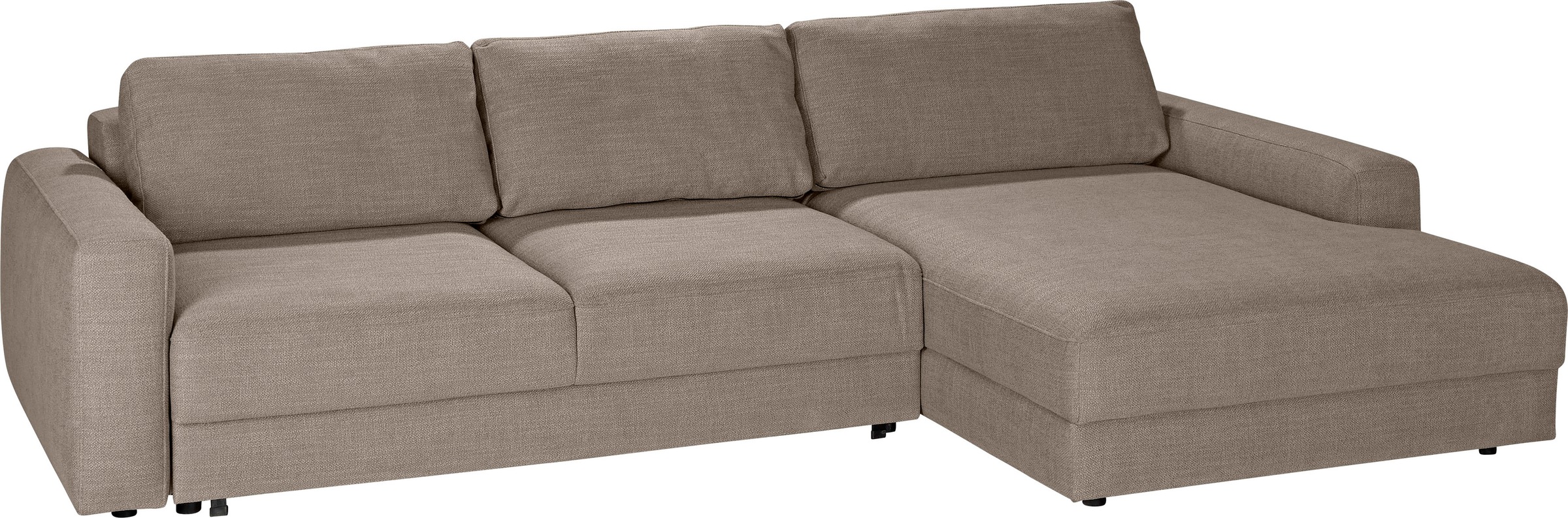 TRENDMANUFAKTUR Ecksofa »Bourbon II, hoher Sitzkomfort, extrabreite Recamiere für Relaxkomfort«, wahlweise mit Bettfunktion und Bettkasten, zeitlos und elegant, L-Form