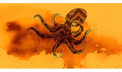 Fototapete »Atelier 47 Octopus Design 3«, Farbverlauf