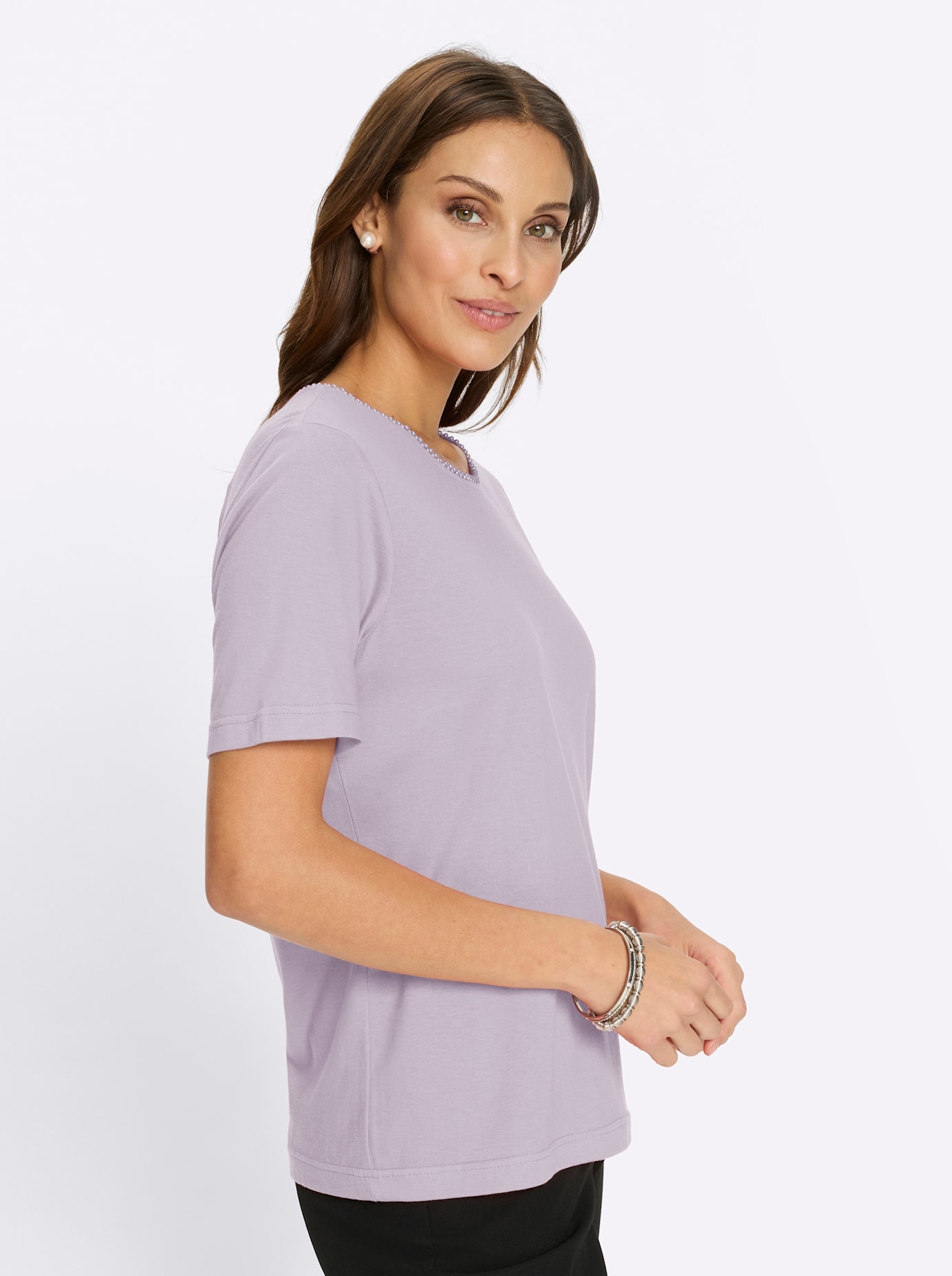 Lady Lilac Round Neck T-Shirt Size 44 6