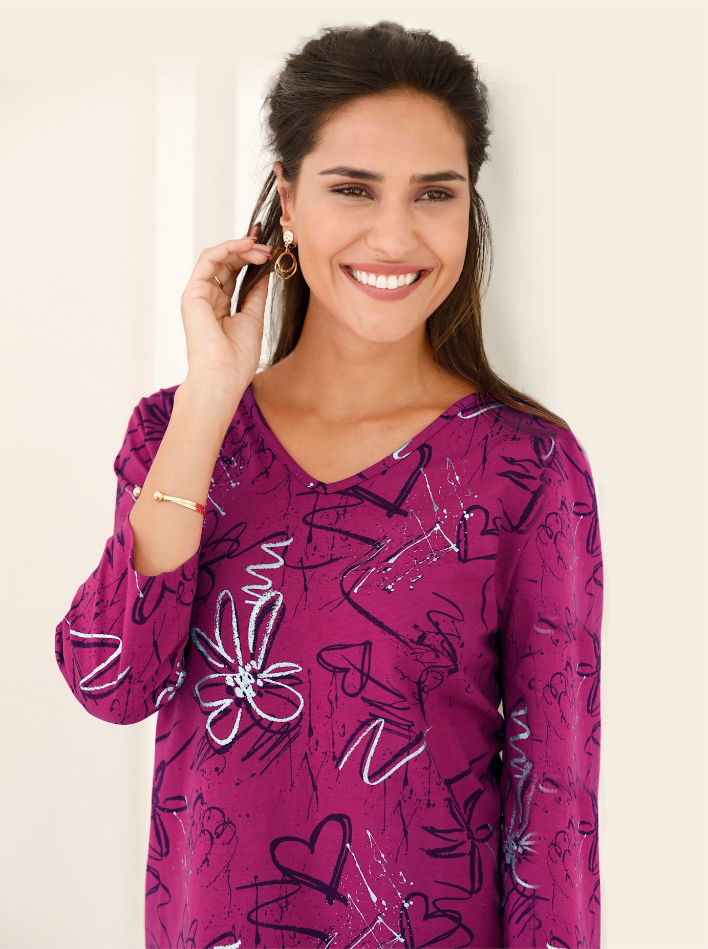 Classic Basics 3/4-Arm-Shirt "Shirt" 1 Stk. tlg. günstig online kaufen