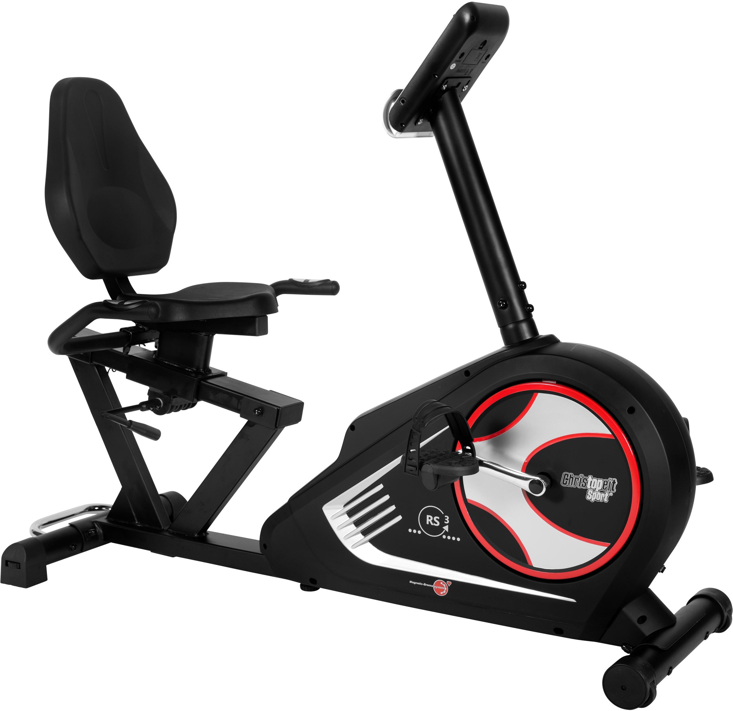 Christopeit Sport® Liege-Ergometer »RS 3«, (mit Tablet-Halterung), Schwungmasse ca. 10 kg, 24 Widerstandsstufen