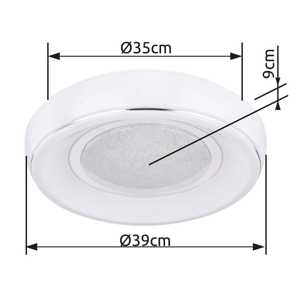 GLOBO LIGHTING LED Deckenleuchte »MICKEY«, Leuchtmittel LED-Modul | LED fest integriert, Deckenlampe/rund/Wohnzimmer/Schlafzimmer/Kristalle