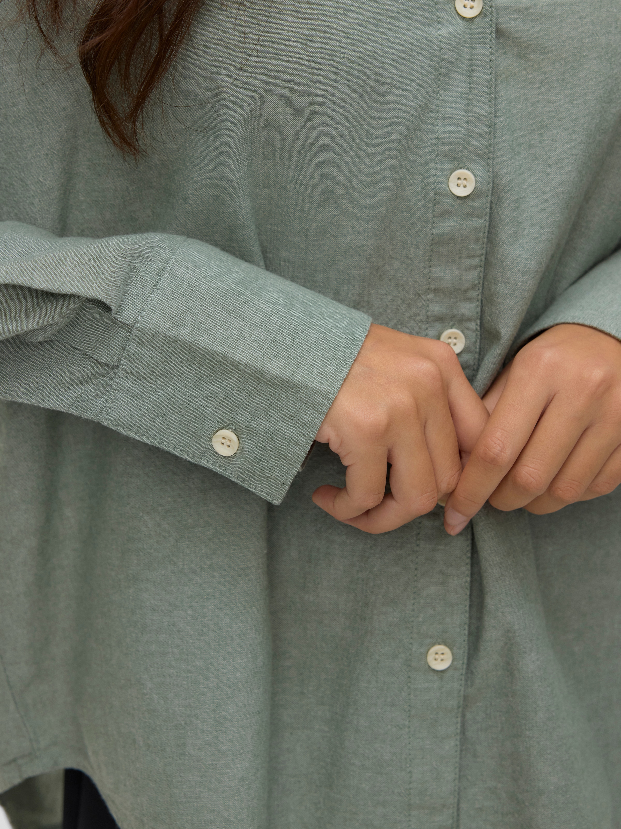 Vero Moda Langarmbluse »VMNORMA LS CHAMBRAY SHIRT« Baumwolle, loose fit