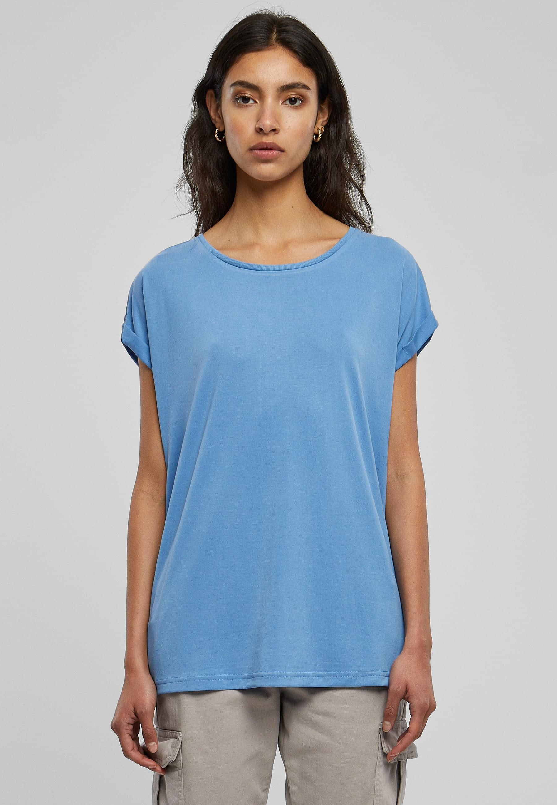 URBAN CLASSICS Kurzarmshirt »Urban Classics Damen Ladies Modal Extended Shoulder Tee«, (1 tlg.)