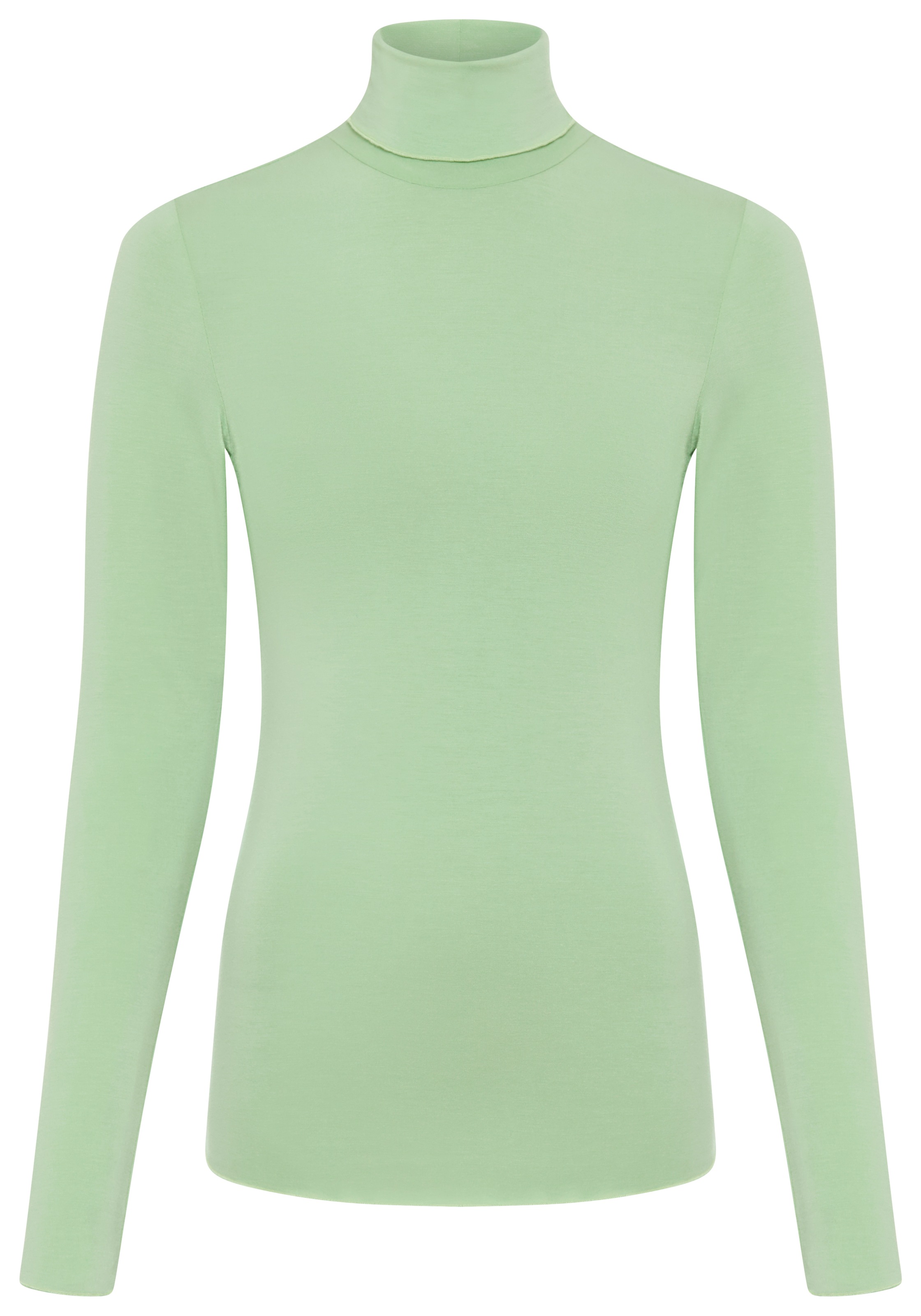 Flashlights Longsleeve mit Rollkragen, elastischer Jersey, Babylock Saum