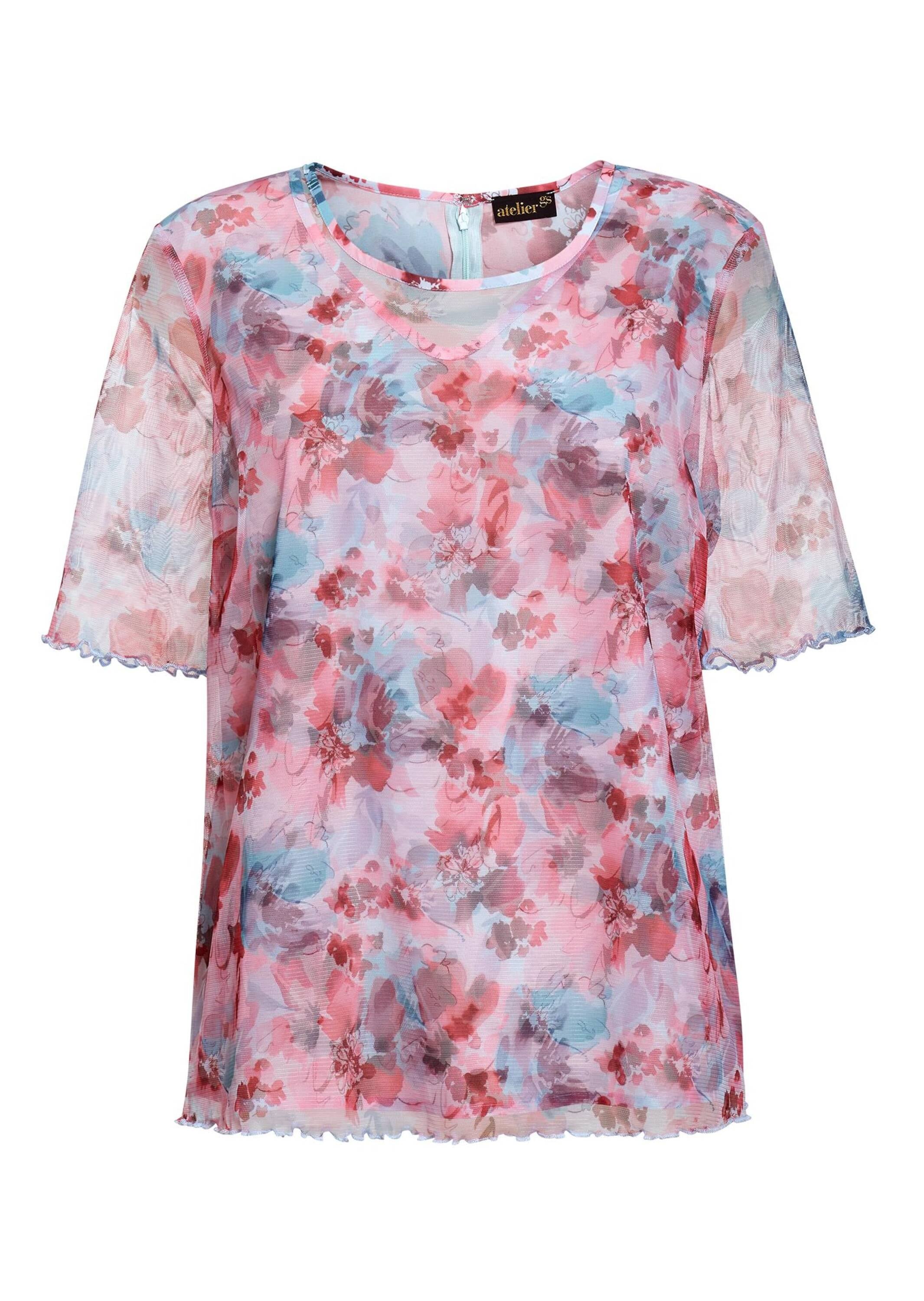 GOLDNER Kurzarmbluse "Druckbluse aus herrlich weichem Mesh" günstig online kaufen