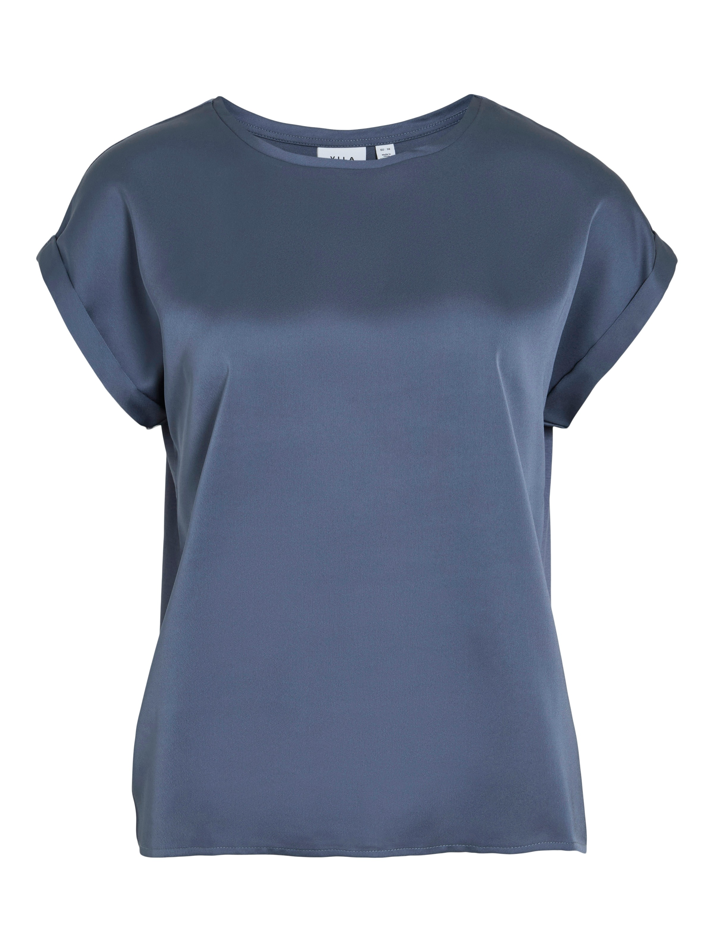 Vila Kurzarmshirt "VIELLETTE S/S SATIN TOP - NOOS", Satin Optik günstig online kaufen
