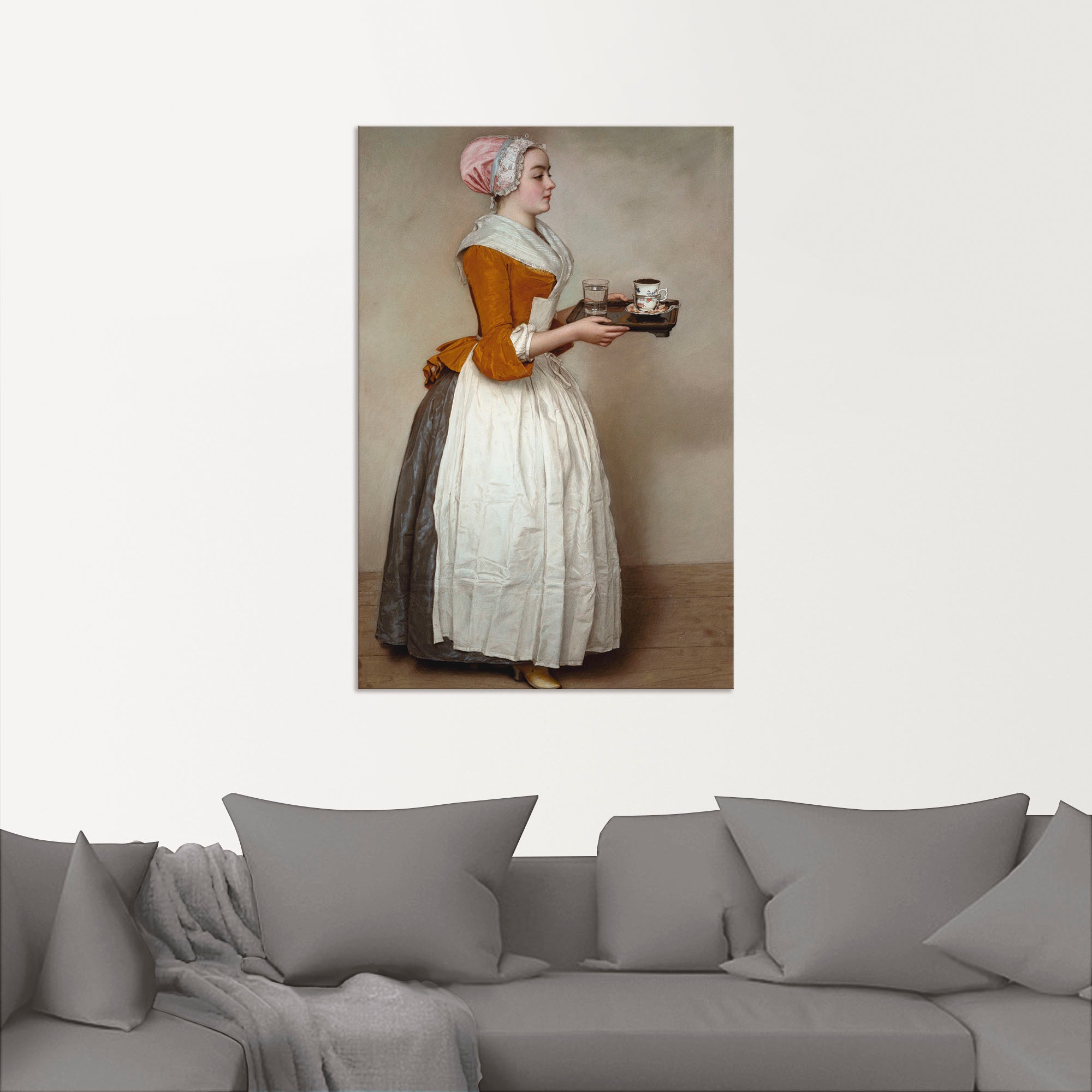 Artland Wandbild "Das Schokoladenmädchen. Um 1744/45" Frau 1 Stk. tlg. als günstig online kaufen