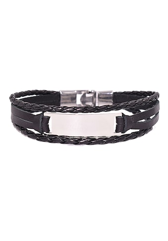 Lederarmband »Schmuck Geschenk Armschmuck ID-Armband- Optik«