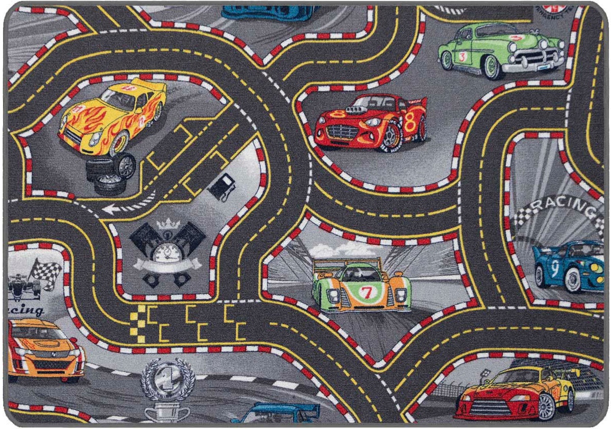 Primaflor-Ideen in Textil Kinderteppich "Spielteppich CARS", rechteckig, Kurzflor, Straßen-Spiel-Teppich, Motiv Autos, K