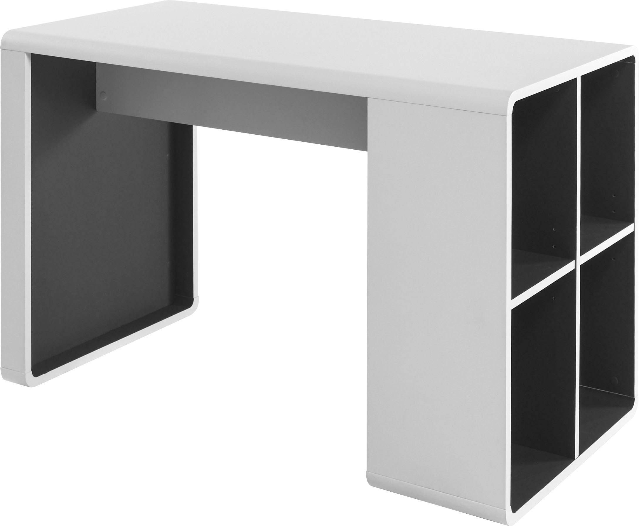 Schreibtisch »Tadeo«, weiß matt mit 4 offenen Fächer, Breite 119 cm