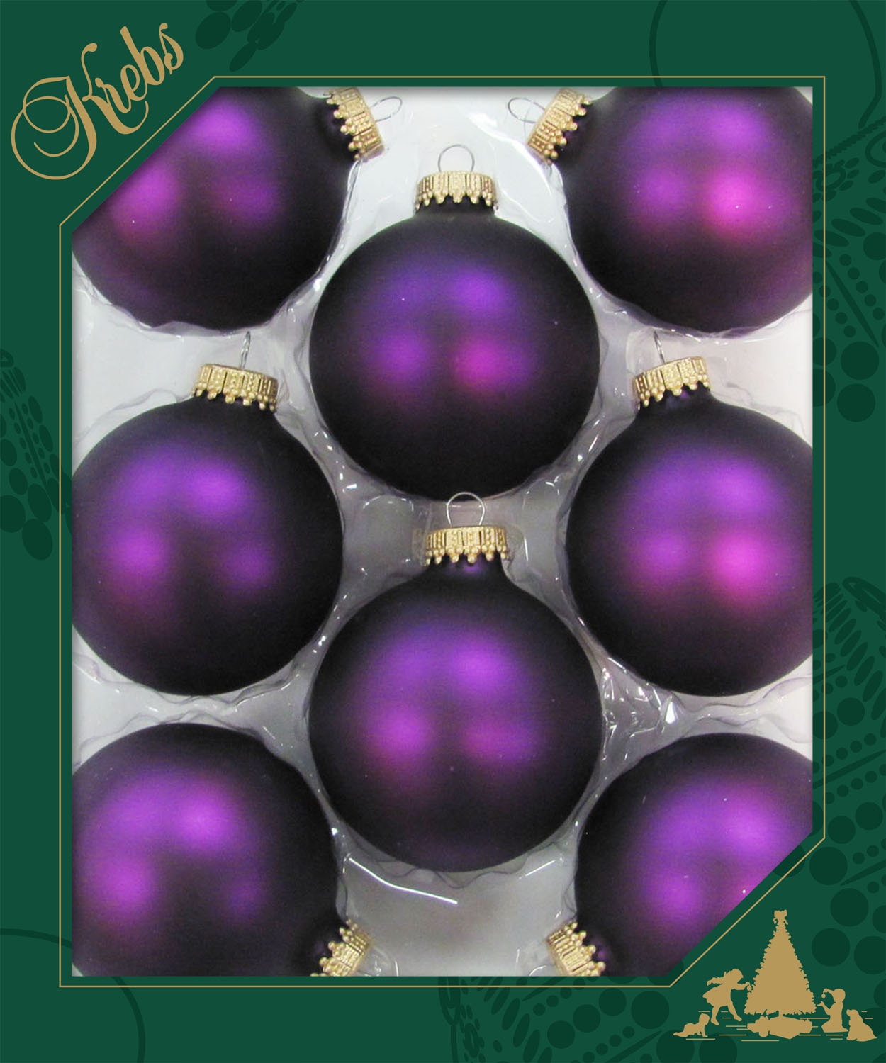 Krebs Glas Lauscha Weihnachtsbaumkugel »CBK83309, Weihnachtsdeko, Christbaumschmuck, Christbaumkugeln Glas«, (Set, 8 St.)