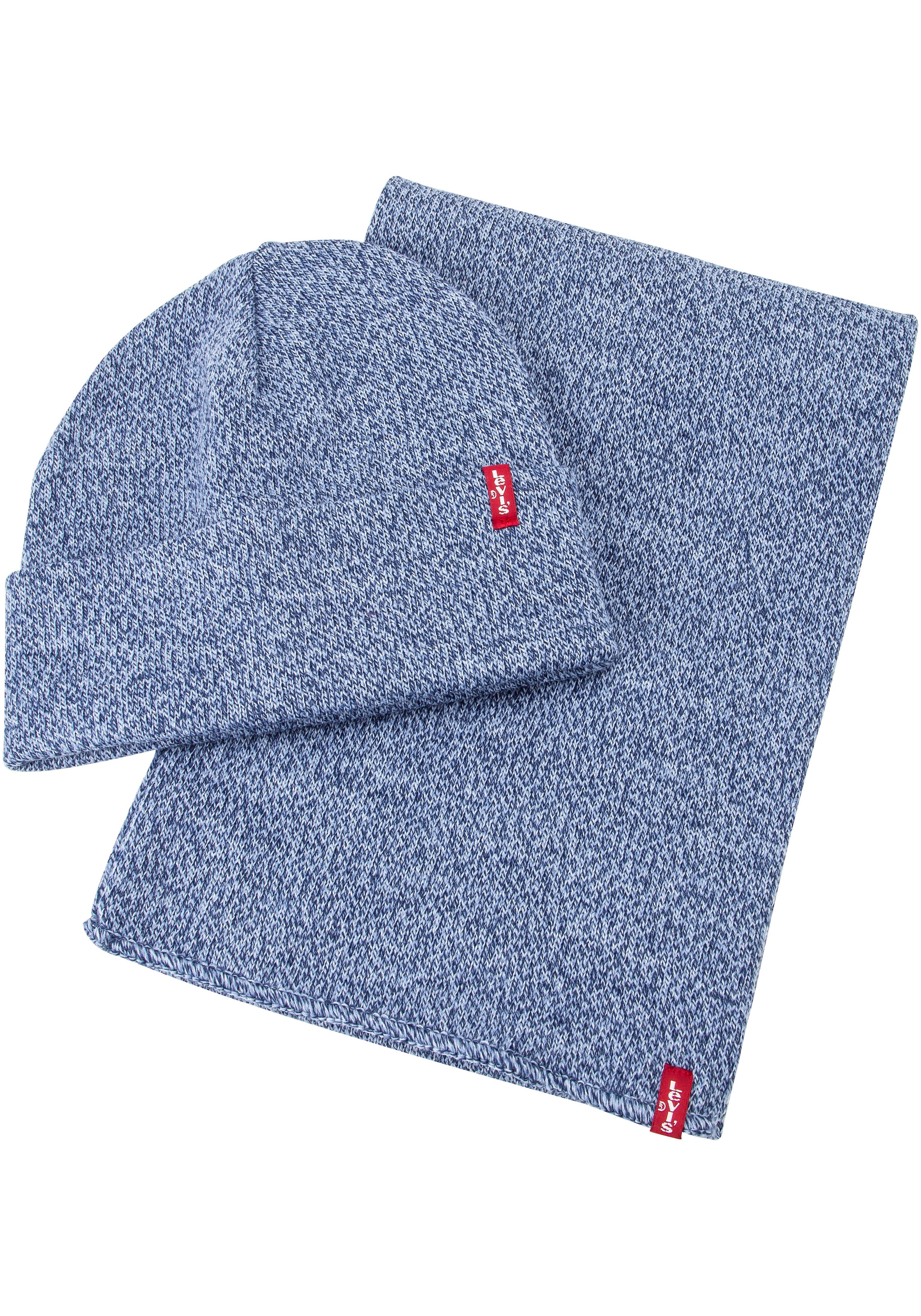 Levi's® Strickmütze »HOLIDAY GIFT S«, (2 St.), und Schal im Set