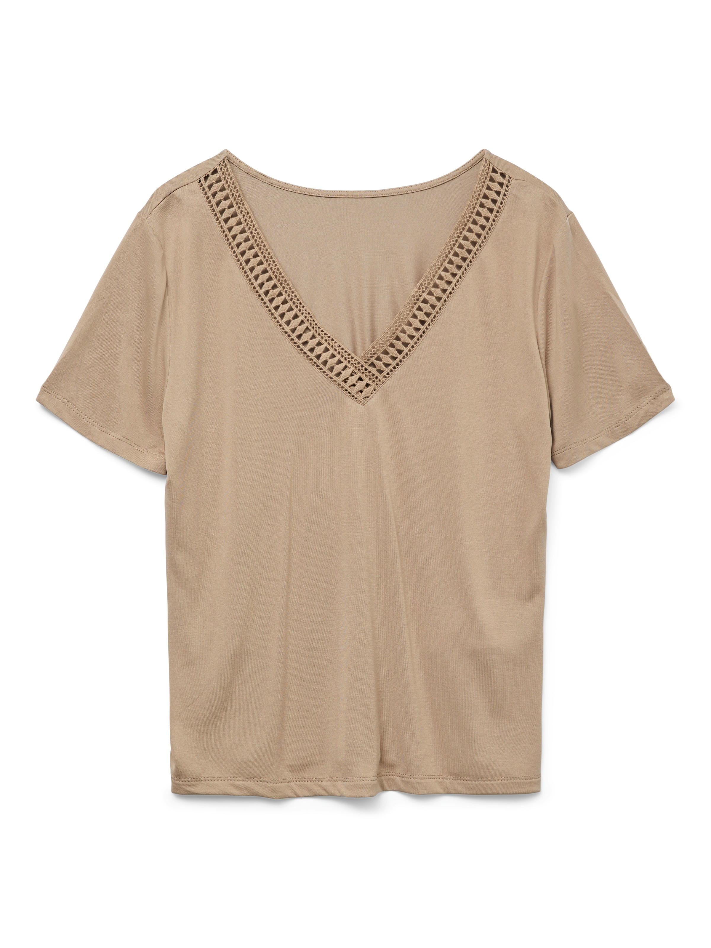 Vero Moda Kurzarmshirt "VMSAVANNAH LACE 2-WAY SS TOP JRS" günstig online kaufen