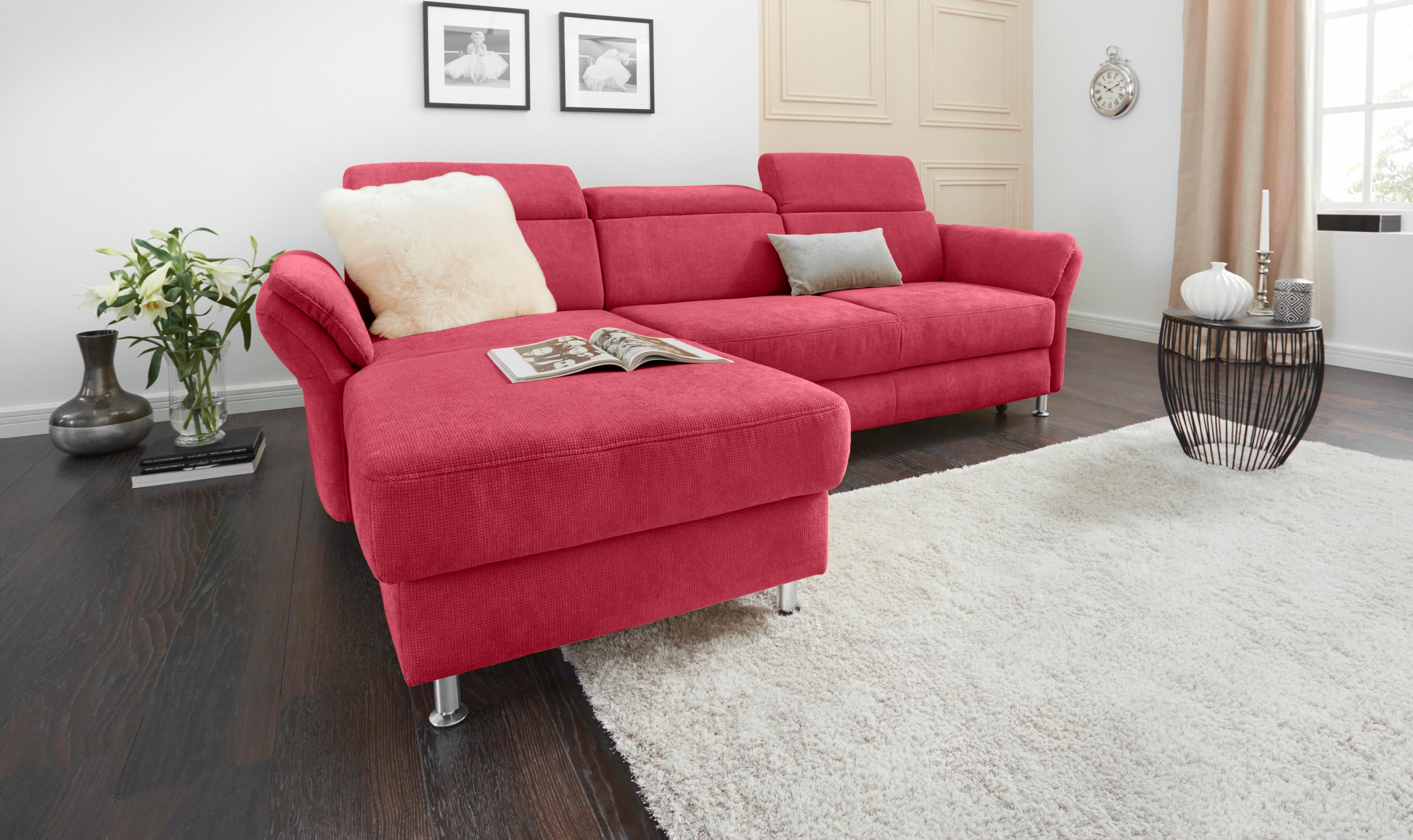 sit&more Ecksofa "Avignon L-Form" Kopfteilverstellung, wahlweise mit Schlaffunktion und Bettkasten