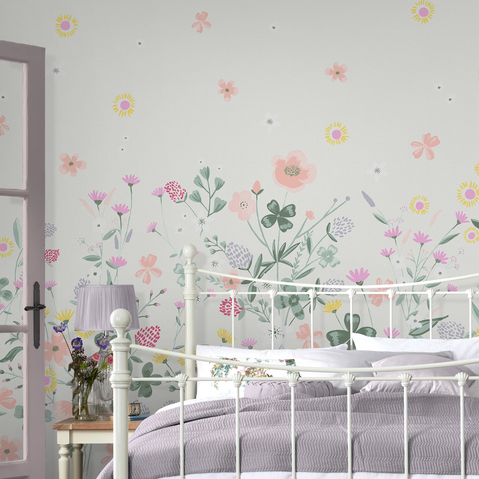 LAURA ASHLEY Fototapete »Clodagh« floral | geblümt texturiert 300x280cm