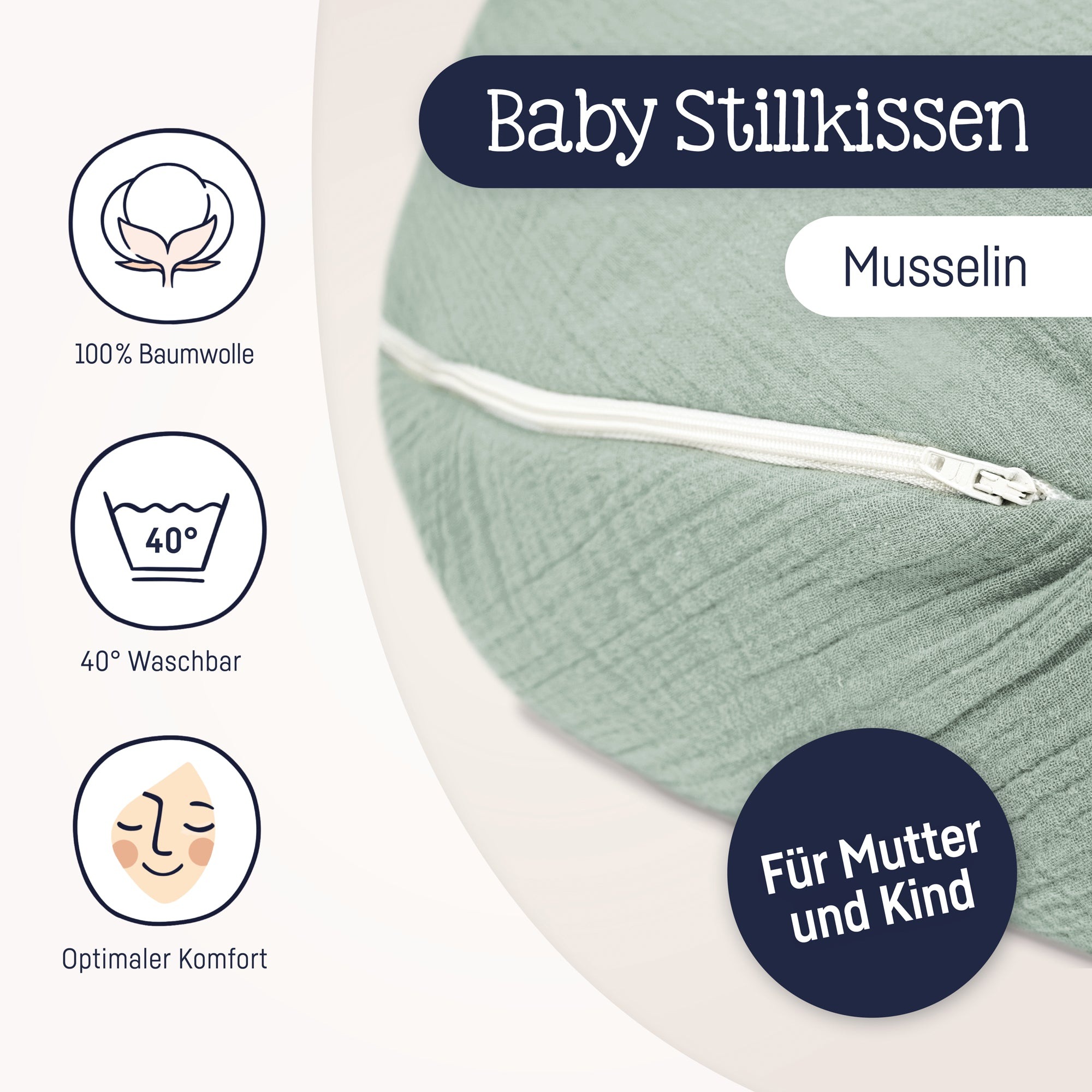 Julius Zöllner Stillkissen "grün" günstig online kaufen