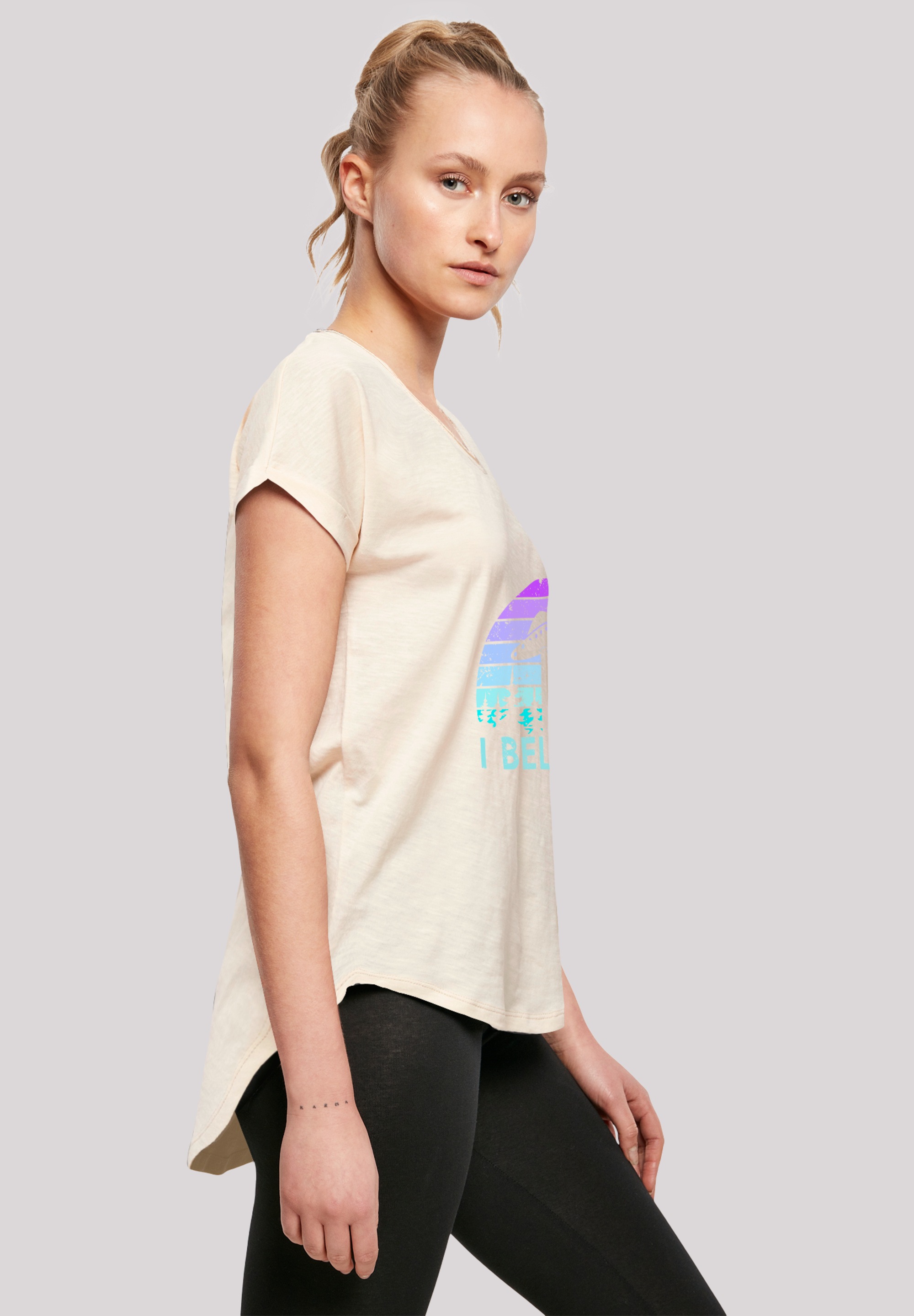 F4NT4STIC T-Shirt »I BELIEVE UFO Alien Raumschiff Retro«, Premium Qualität
