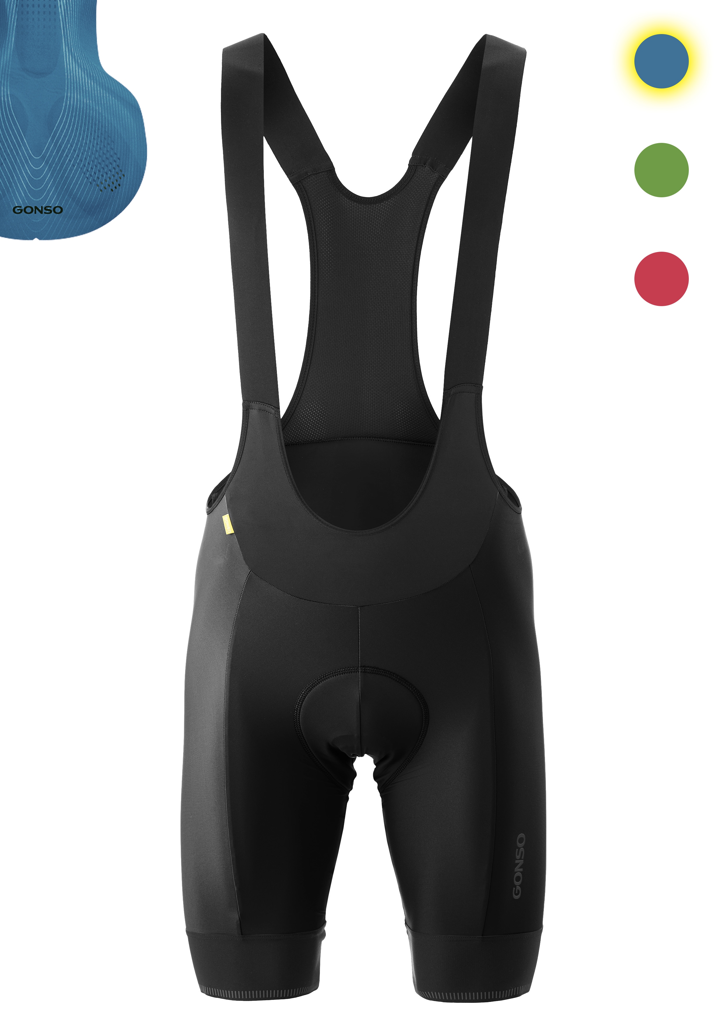 Gonso Fahrradhose "SITIVO Bib M" Herren Radhose, Radlerhose mit speziellem Sitzpolster, Tight Fit