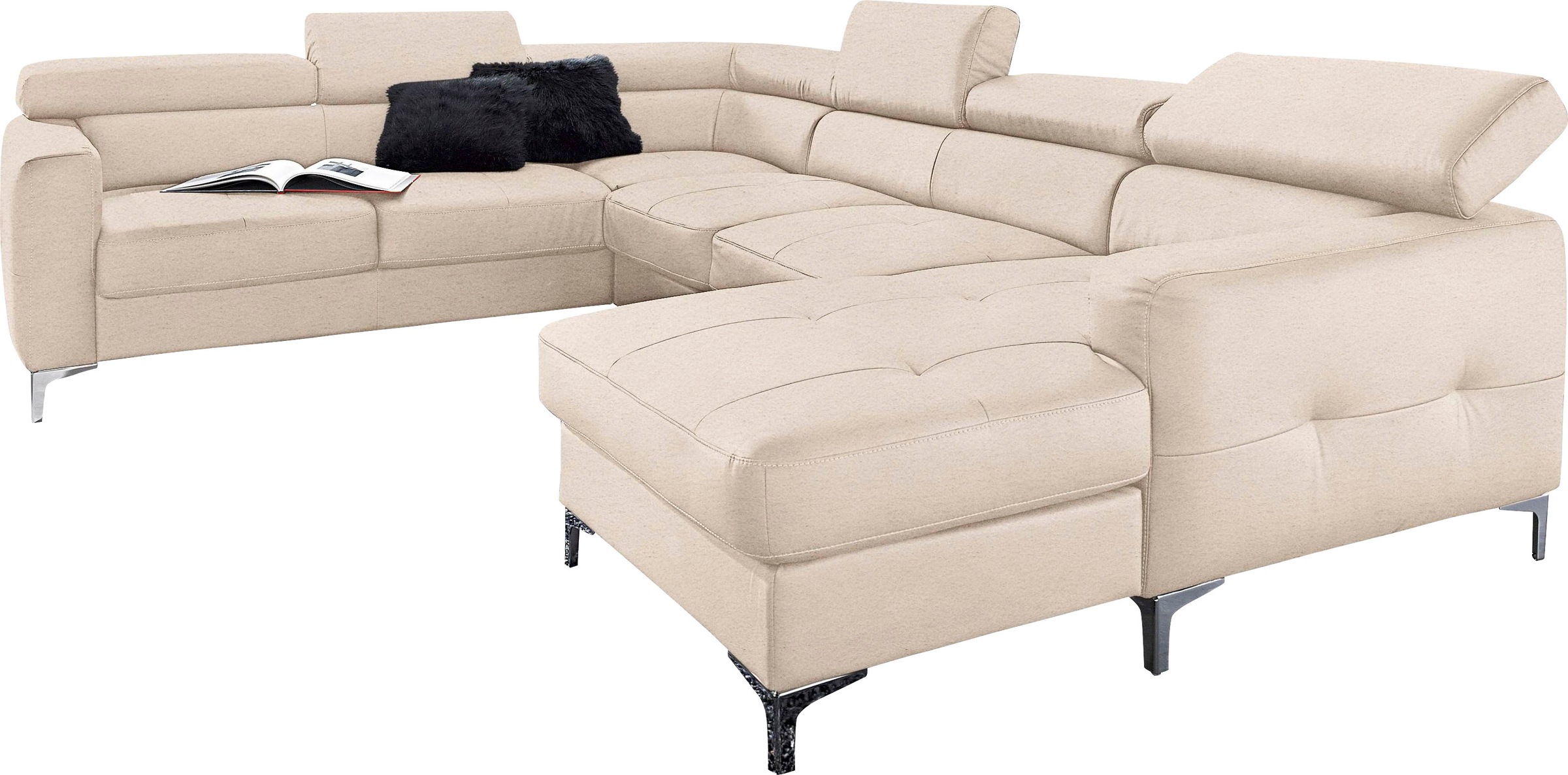 COTTA Polstergarnitur "Sammy U-Form", (Set, Tiefe der Recamiere 169 cm), Se günstig online kaufen