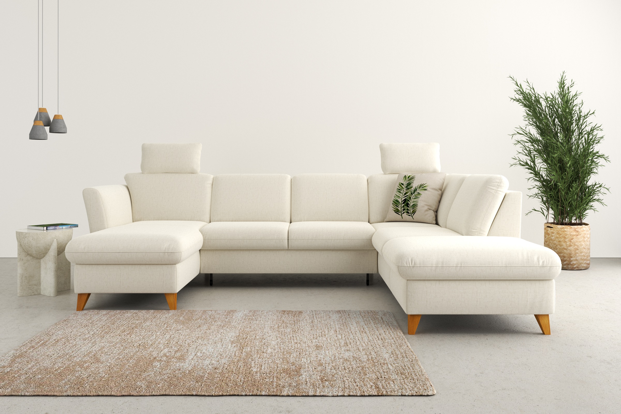 Home affaire Wohnlandschaft "Trelleborg U-Form" Federkern-Polsterung, wahlw günstig online kaufen