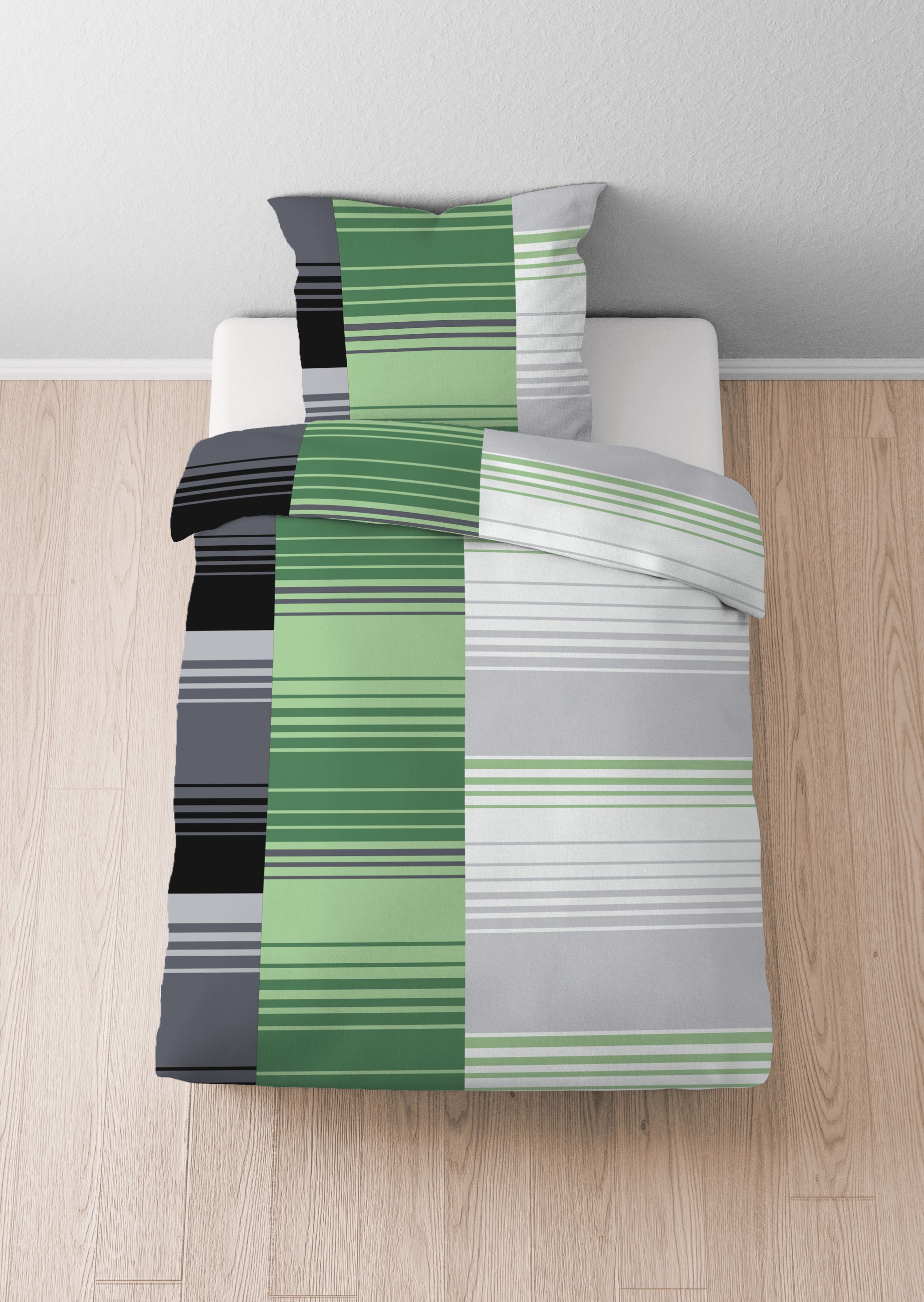 Castell - Markenbettwäsche Bettwäsche »260994« 2 Seersucker, bügelfrei, pflegeleicht, Reißverschluss, ganzjährig