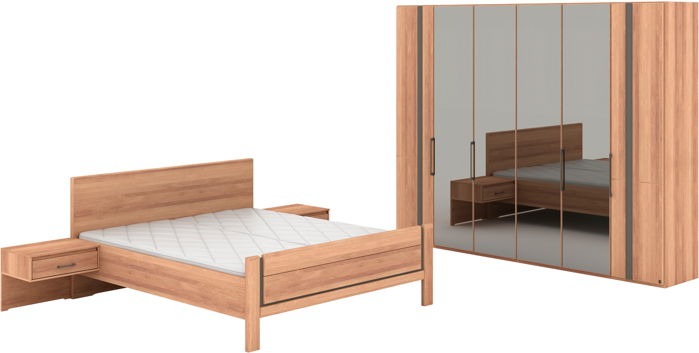 Musterring Schlafzimmer-Set "Sorrent, Kleiderschrank, Bett & Nachtkommoden, günstig online kaufen