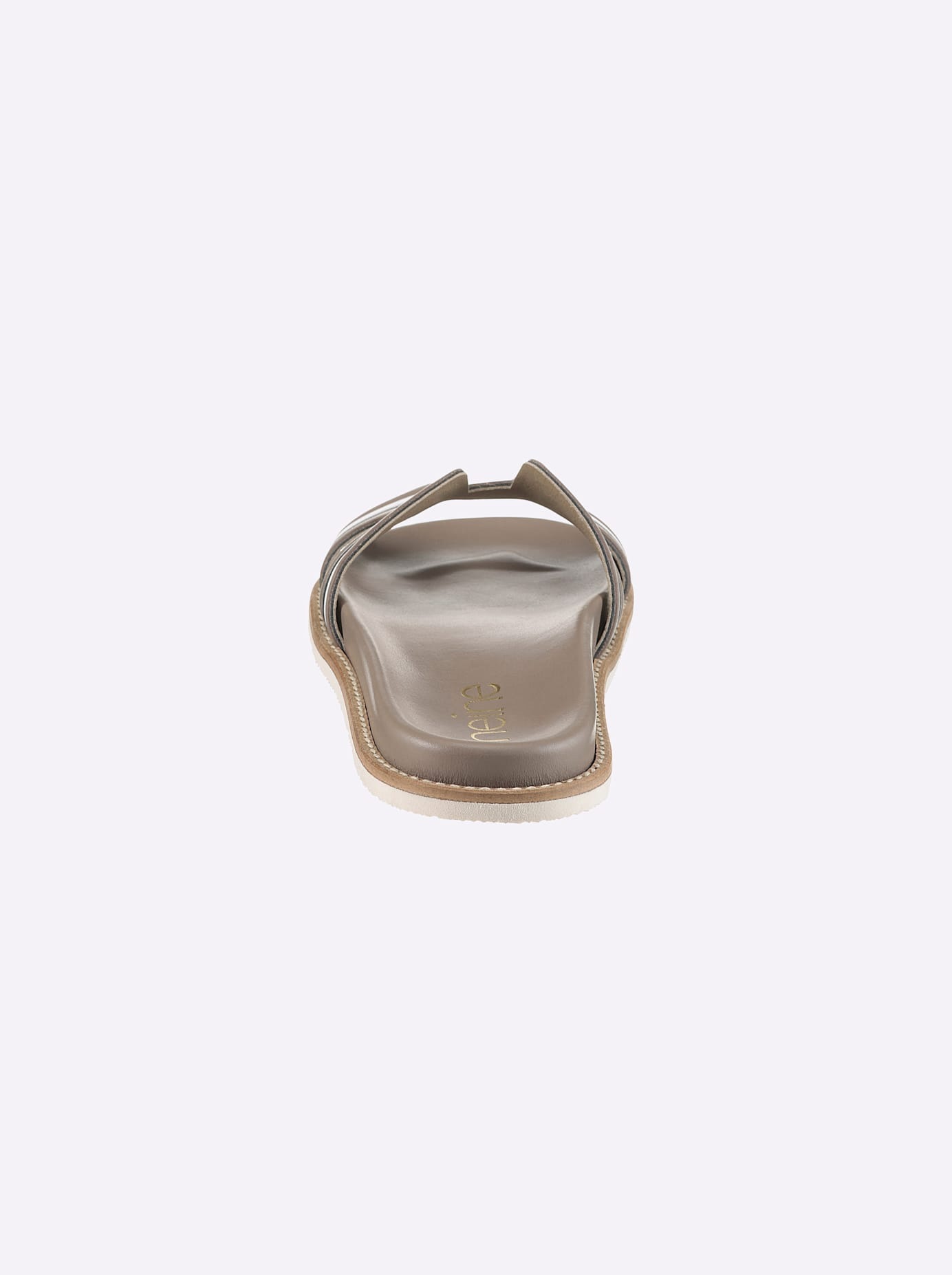 Heine Mule Taupe/White Size 39 2