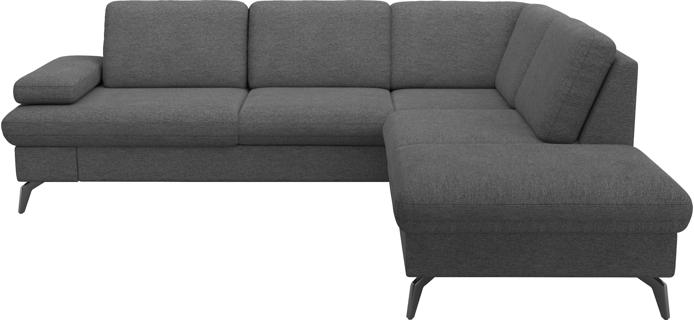 sit&more Ecksofa »Morris Jubi L-Form«, inkl. Armteilfunktion und 1 Zierkissen, wahlweise mit Bettfunktion