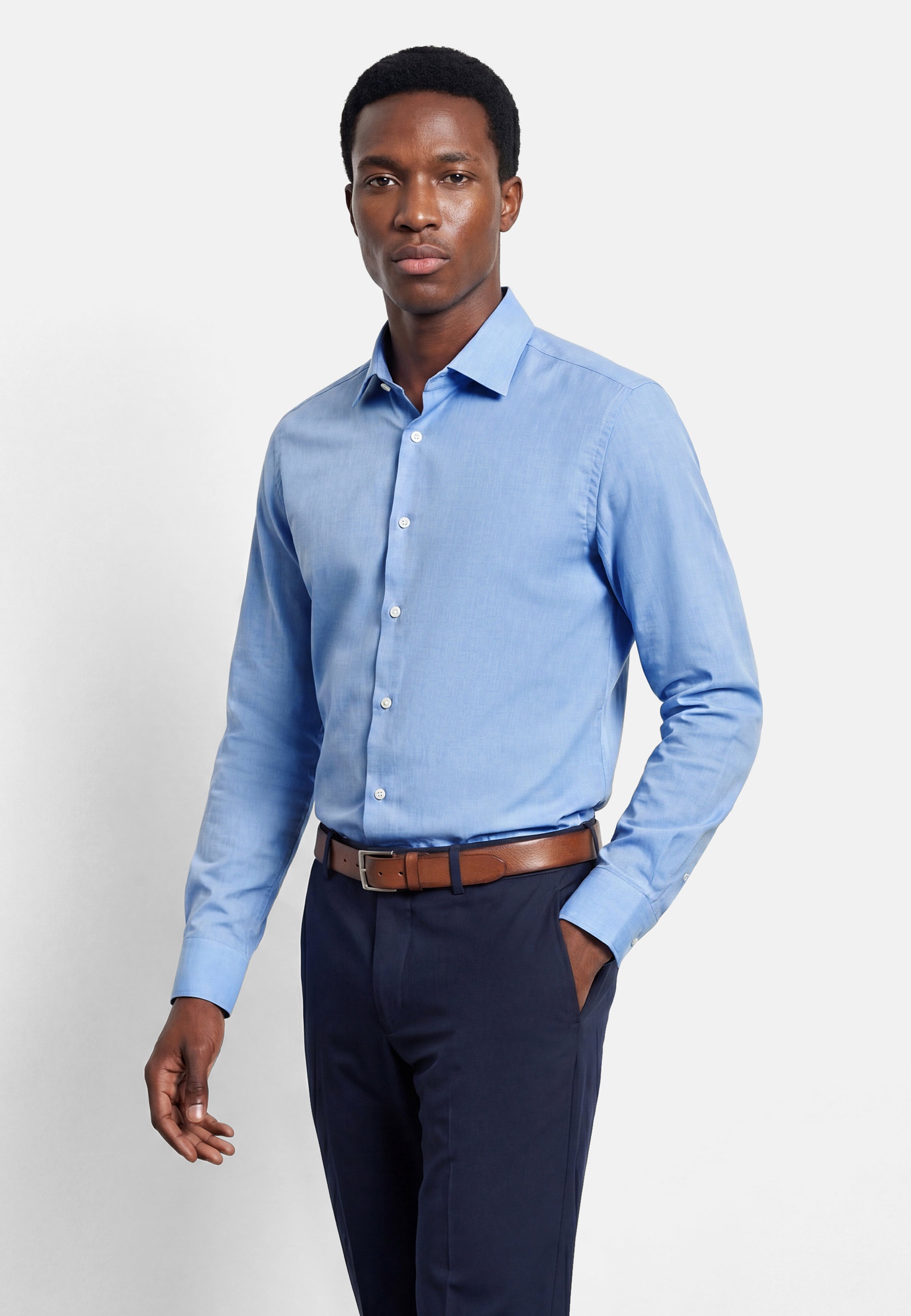 OLYMP Level Five Shirt Body Fit Blue 45 4