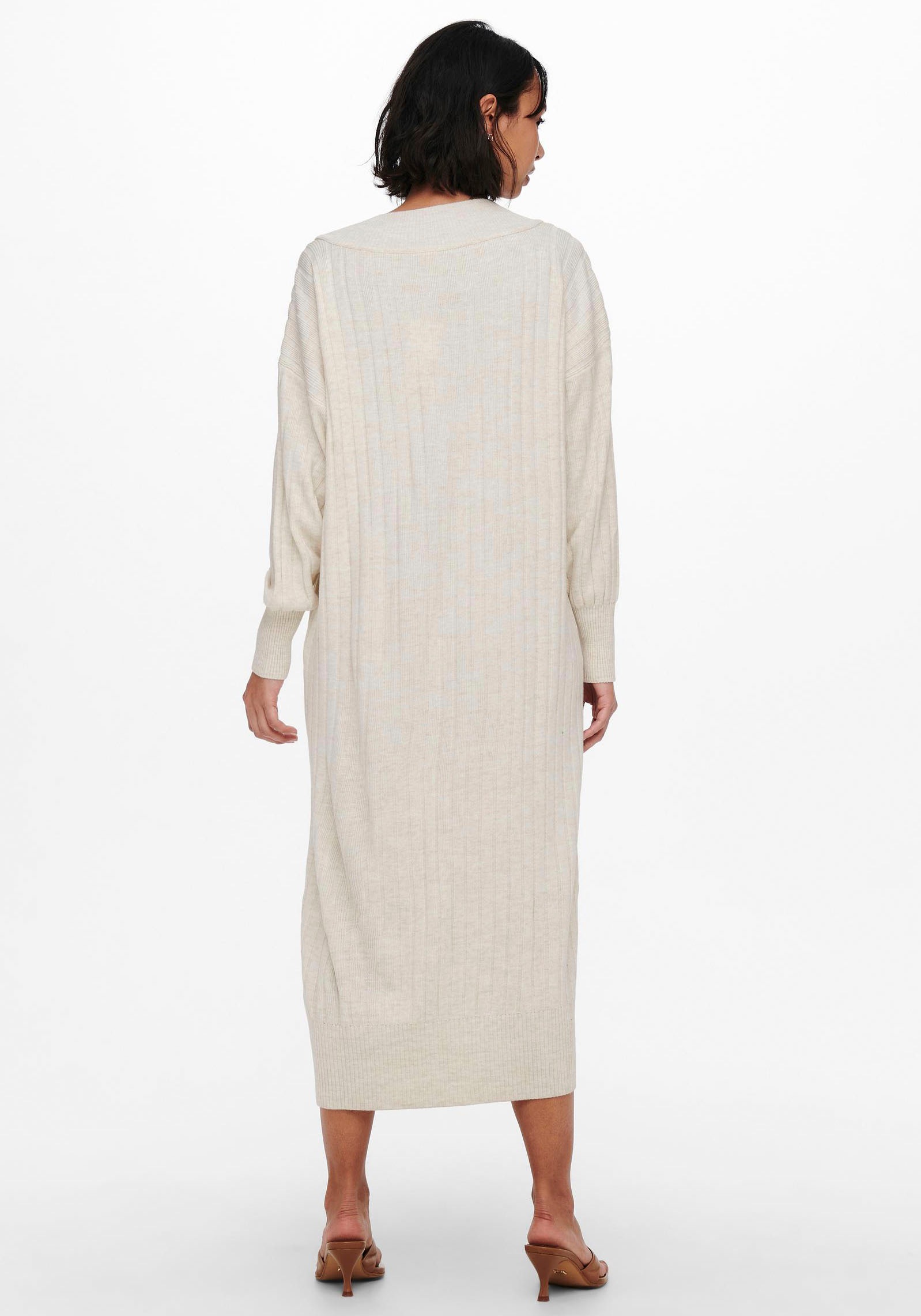 ONLY Strickkleid "ONLNEW TESSA L/S MIDI V DRESS", mit tiefem V-Ausschnitt m günstig online kaufen