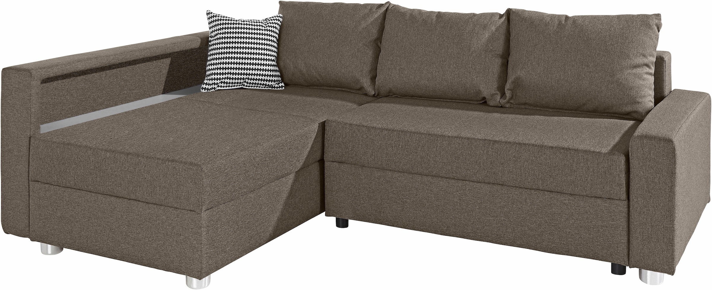 COLLECTION AB Ecksofa »Relax L-Form«, inklusive Bettfunktion, Federkern, wahlweise mit RGB-LED-Beleuchtung