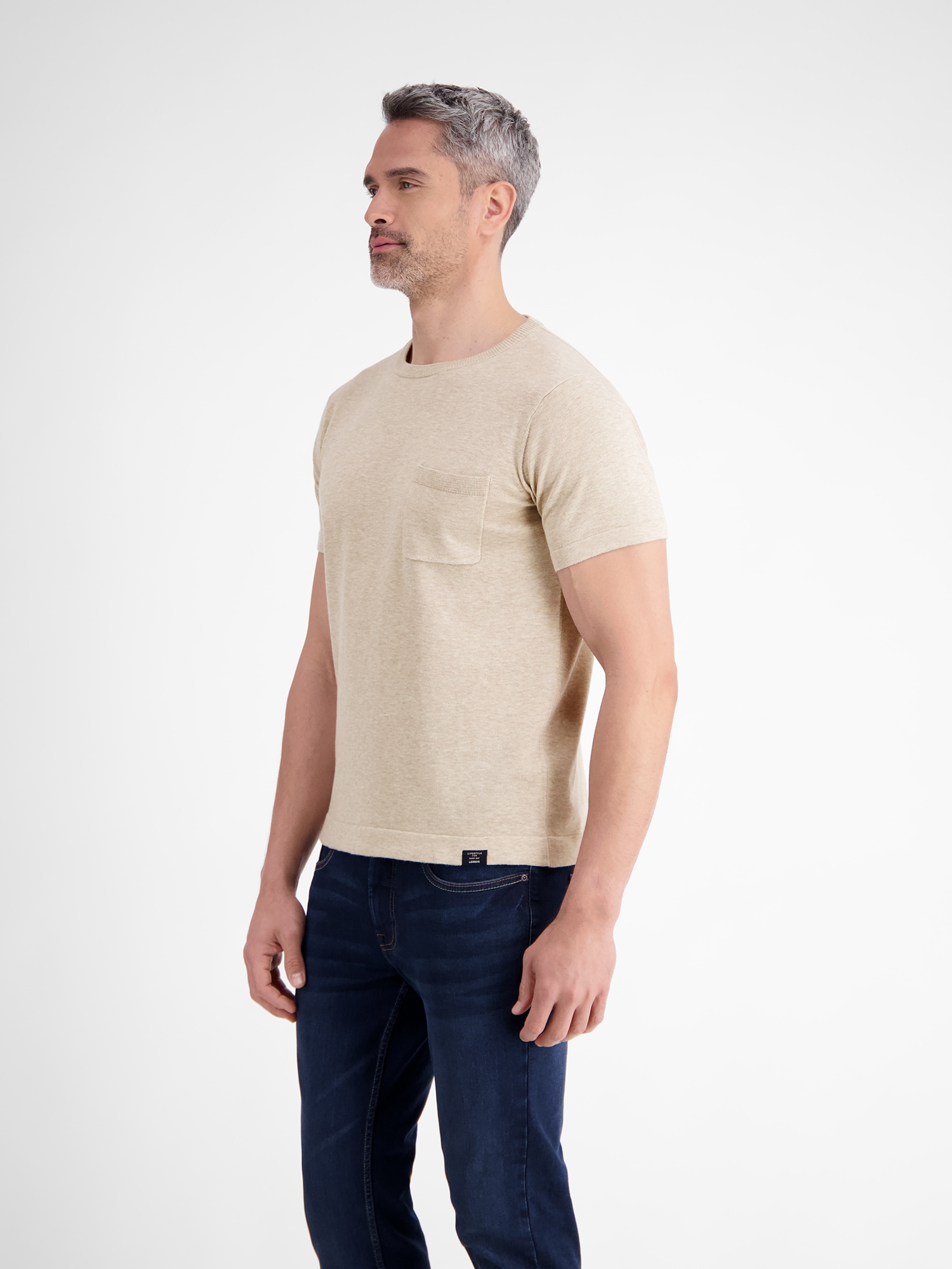 LERROS T-Shirt »LERROS Strick-T-Shirt mit Brusttasche«