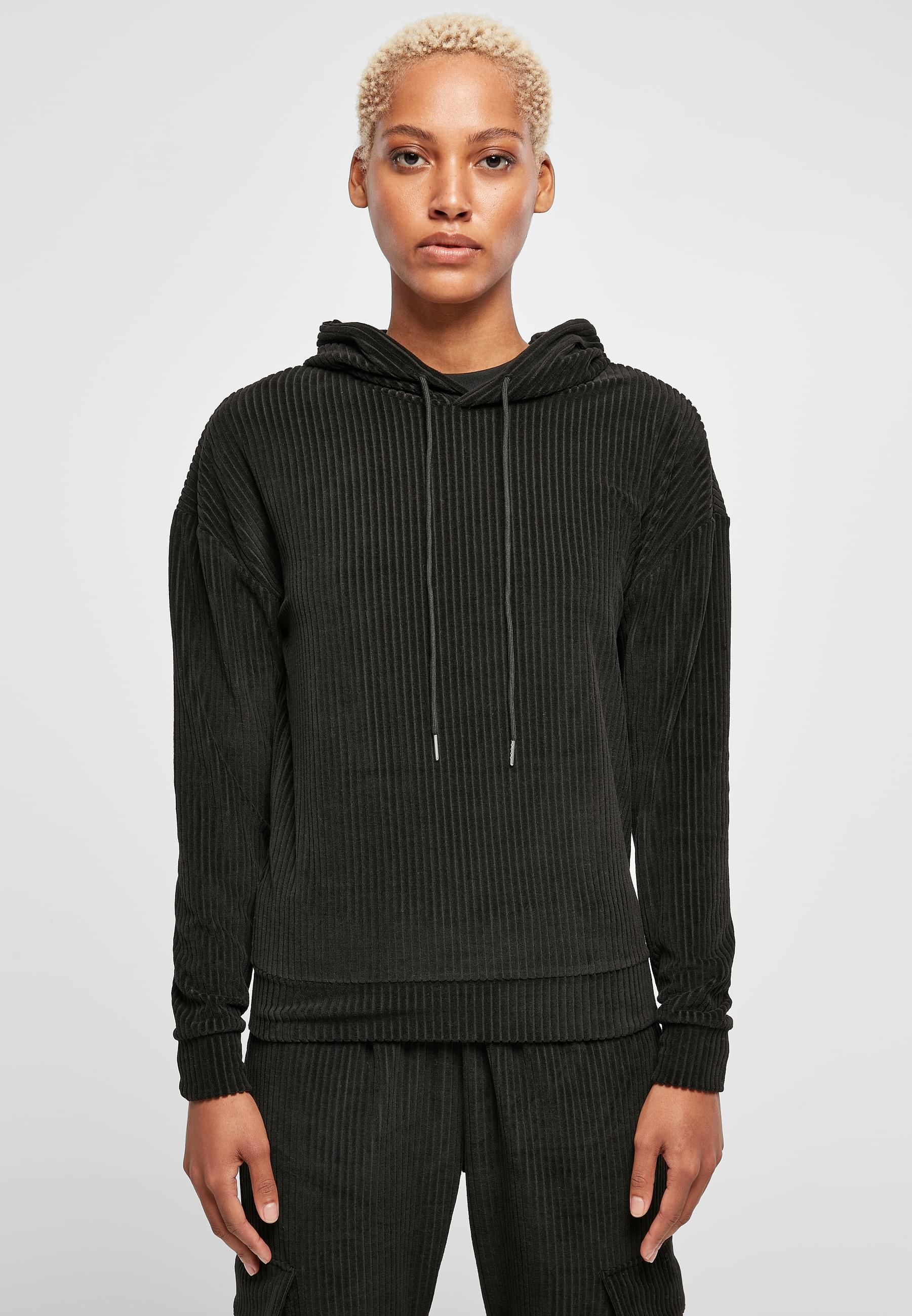 URBAN CLASSICS Kapuzenpullover »Urban Classics Damen Ladies Velvet Rib Hoody«, (1 tlg.)