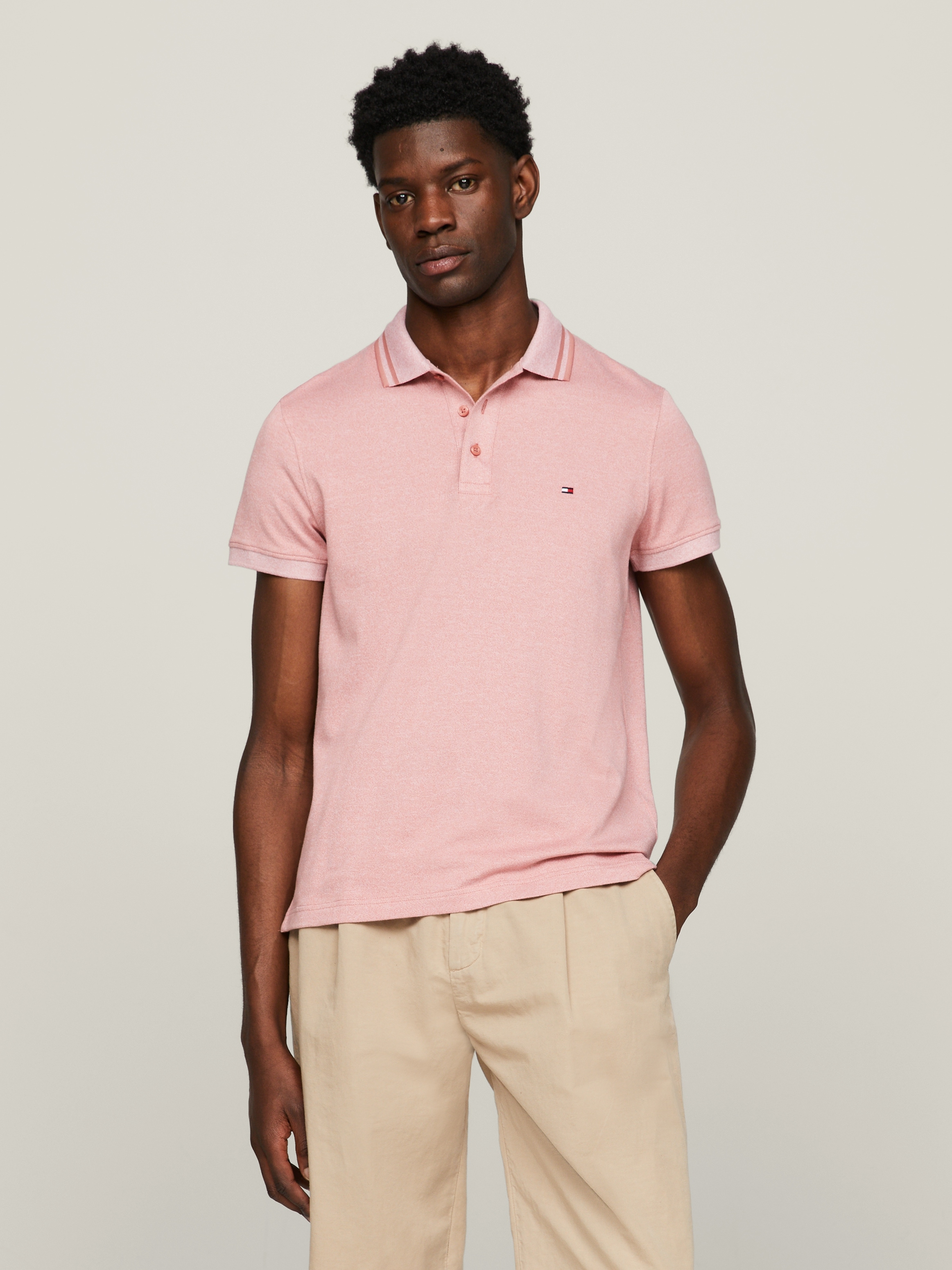 Tommy Hilfiger Poloshirt »PRETWIST MOULINE SLIM FIT POLO«, mit melierter Optik