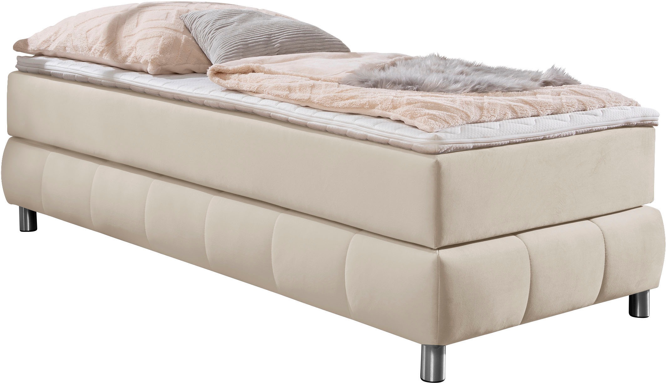 andas Boxspringbett »Salo«, Ohne Kopfteil, inkl. Topper, auch in Überlänge 220 cm