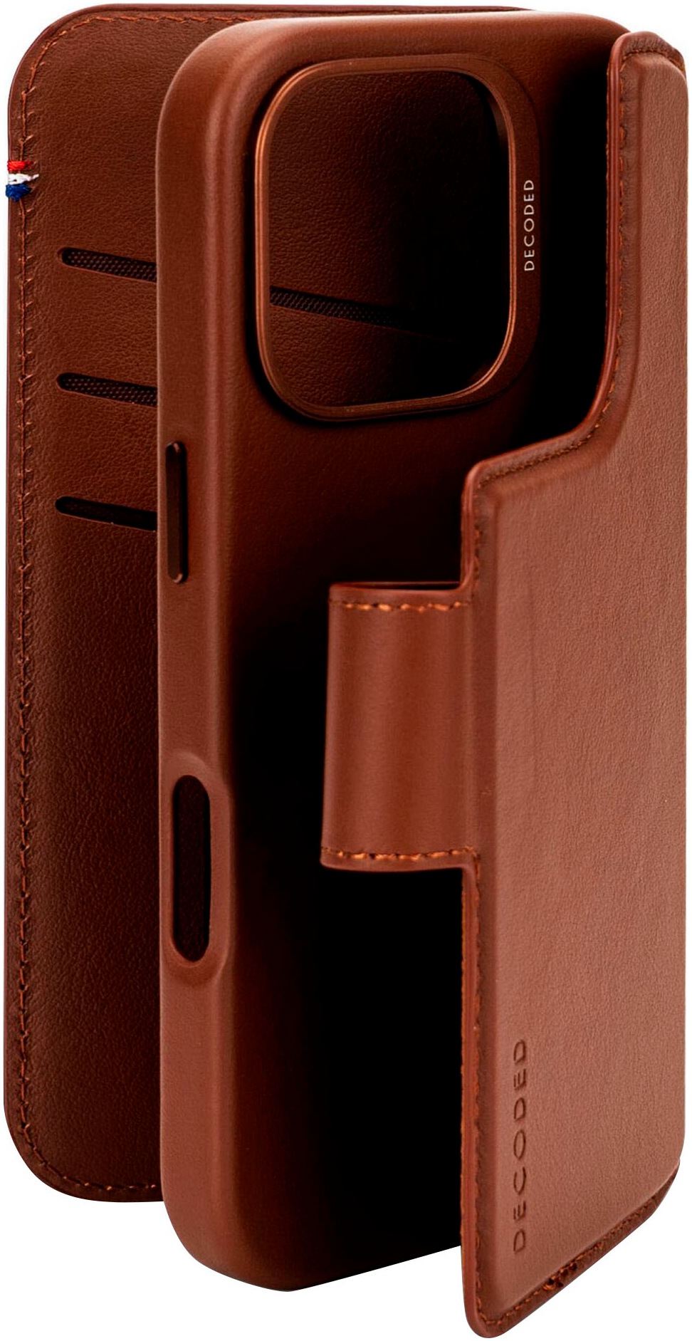 DECODED Smartphone-Hülle »Leather Detachable Wallet iPhone 16 Pro«, Smartphones