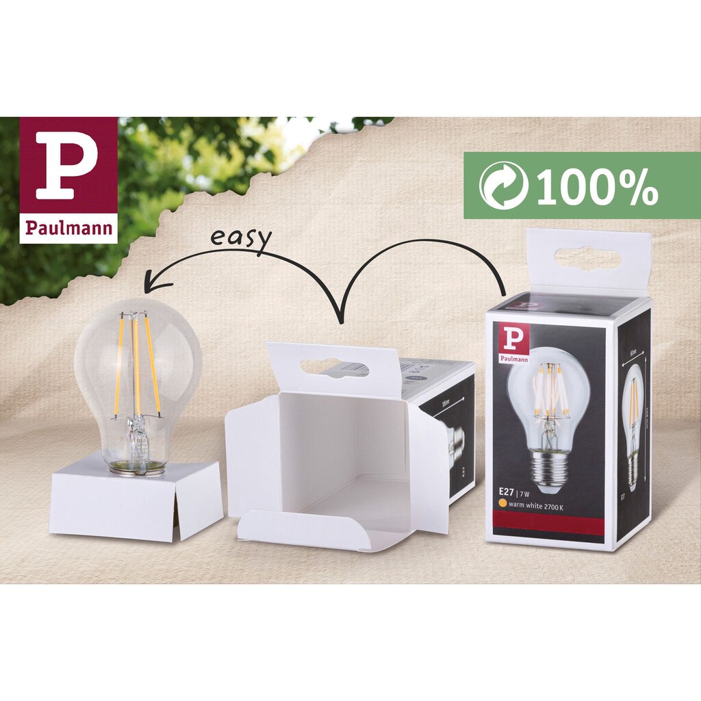 Paulmann LED-Leuchtmittel »Smart Home Zigbee Standardform 9,3 W Matt E27 RGBW«, E27, 1 St., Farbwechsler