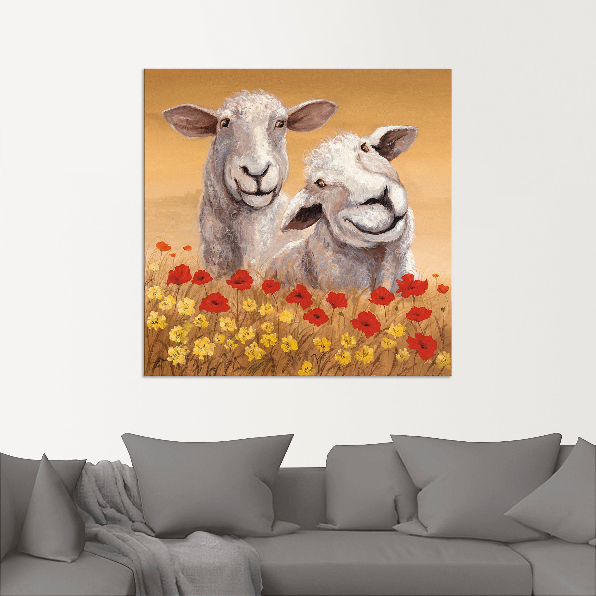 Artland Wandbild »Schafe«, Haustiere, (1 St.), als Alubild, Outdoorbild, Leinwandbild, Poster in verschied. Größen